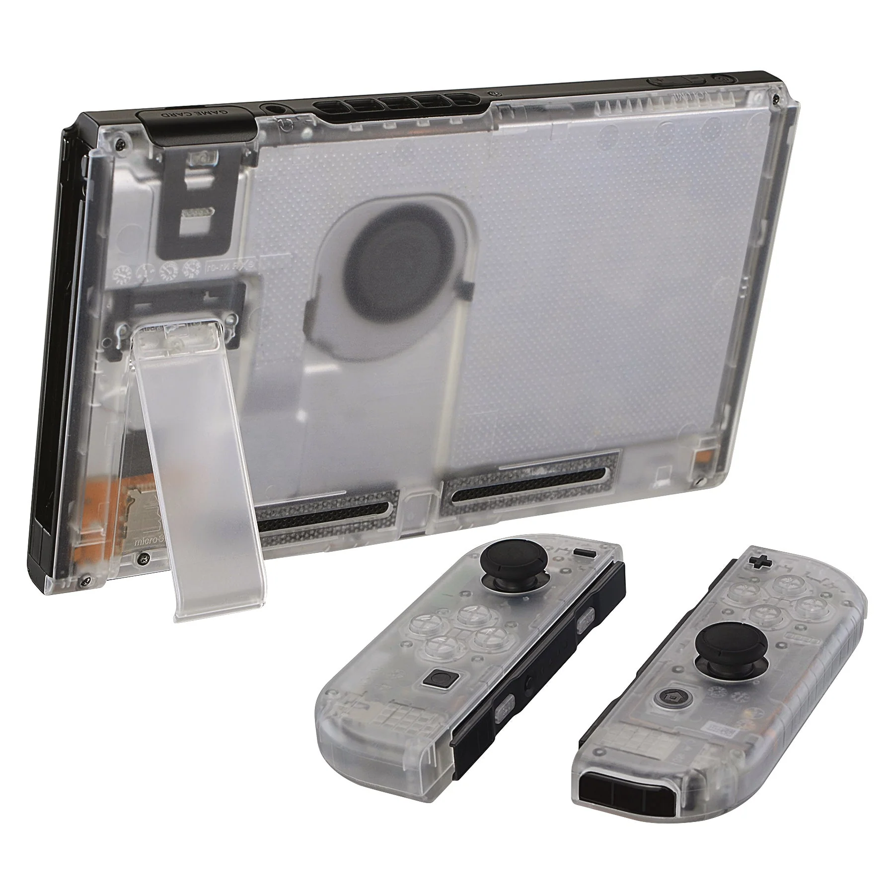 eXtremeRate Replacement Full Set Shells with Buttons for Nintendo Switch - Clear - Image 4