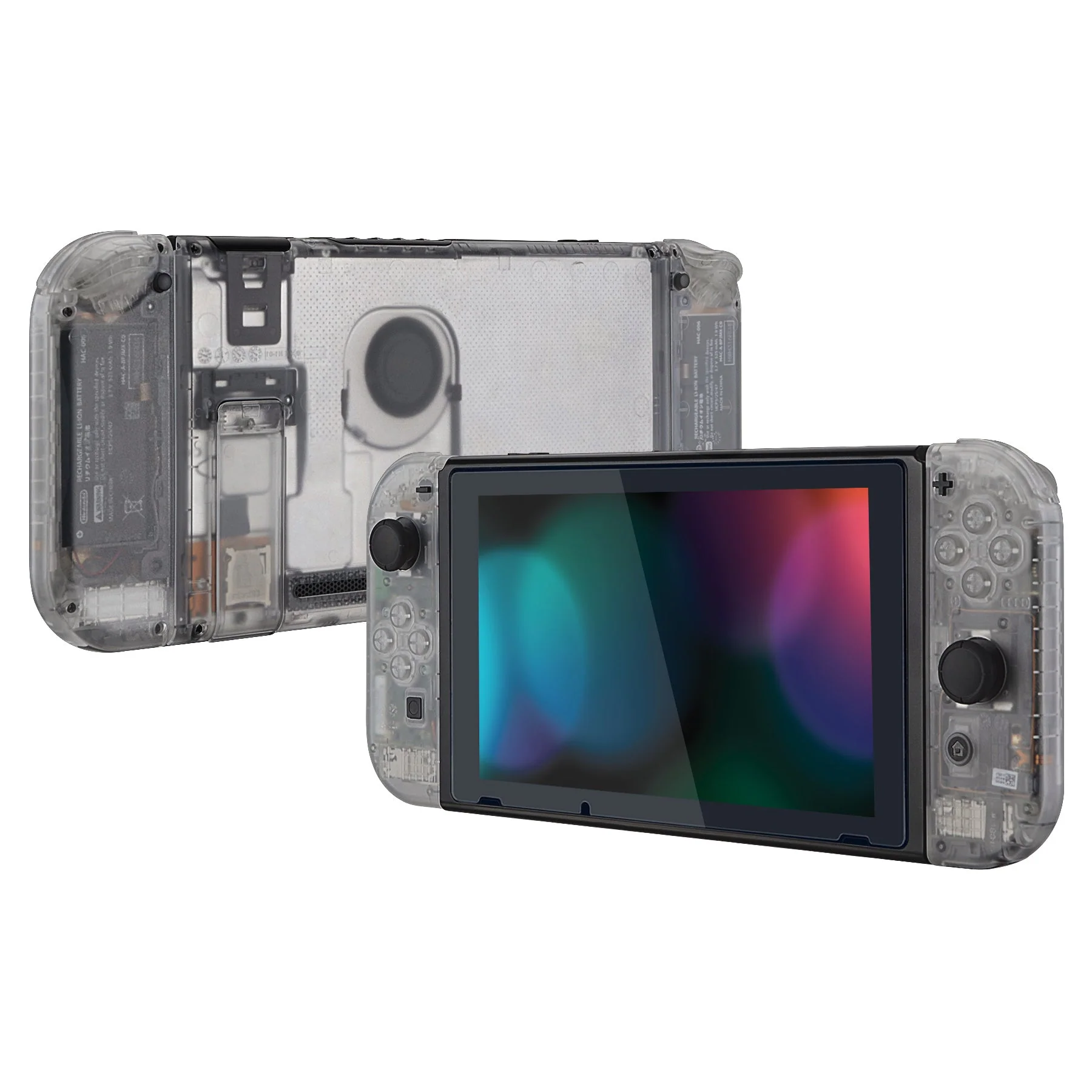 eXtremeRate Replacement Full Set Shells with Buttons for Nintendo Switch - Clear - Image 5