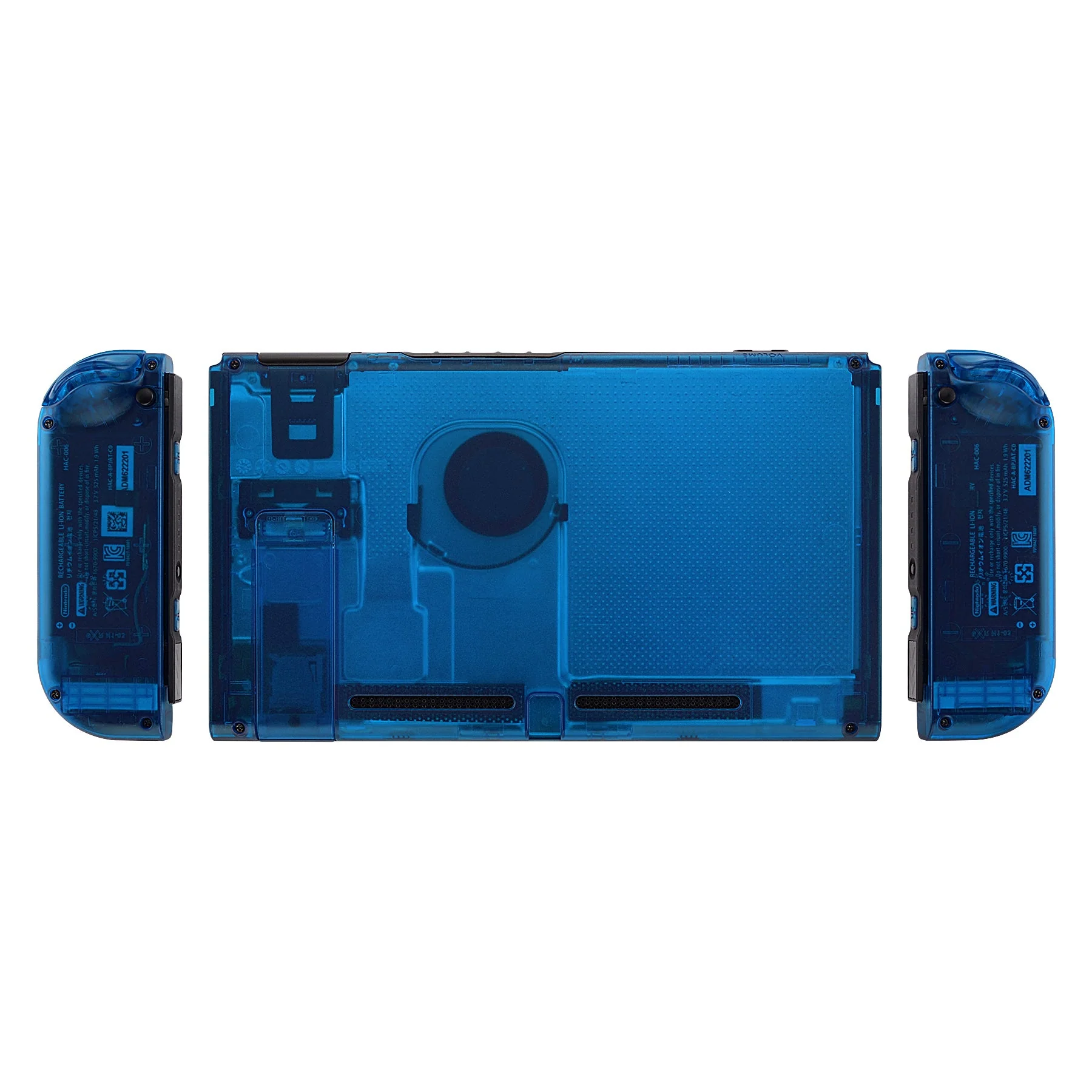 eXtremeRate Replacement Full Set Shells with Buttons for Nintendo Switch - Clear Blue - Image 11