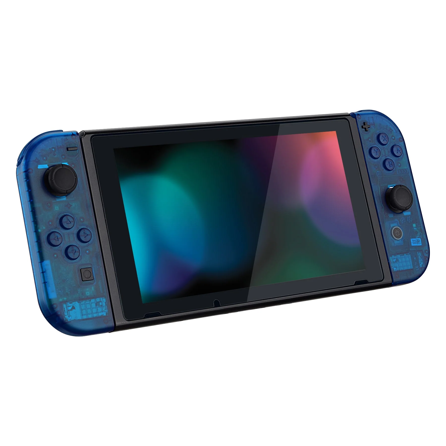 eXtremeRate Replacement Full Set Shells with Buttons for Nintendo Switch - Clear Blue - Image 7