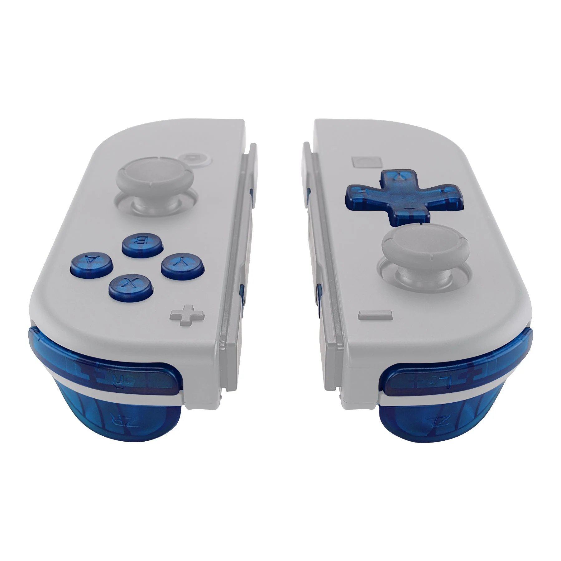 eXtremeRate Dpad Version Replacement Full Set Buttons for Joycon of Switch (D-pad ONLY Fits for eXtremeRate D-pad Shell for Joycon) - Transparent Clear Blue - Image 5