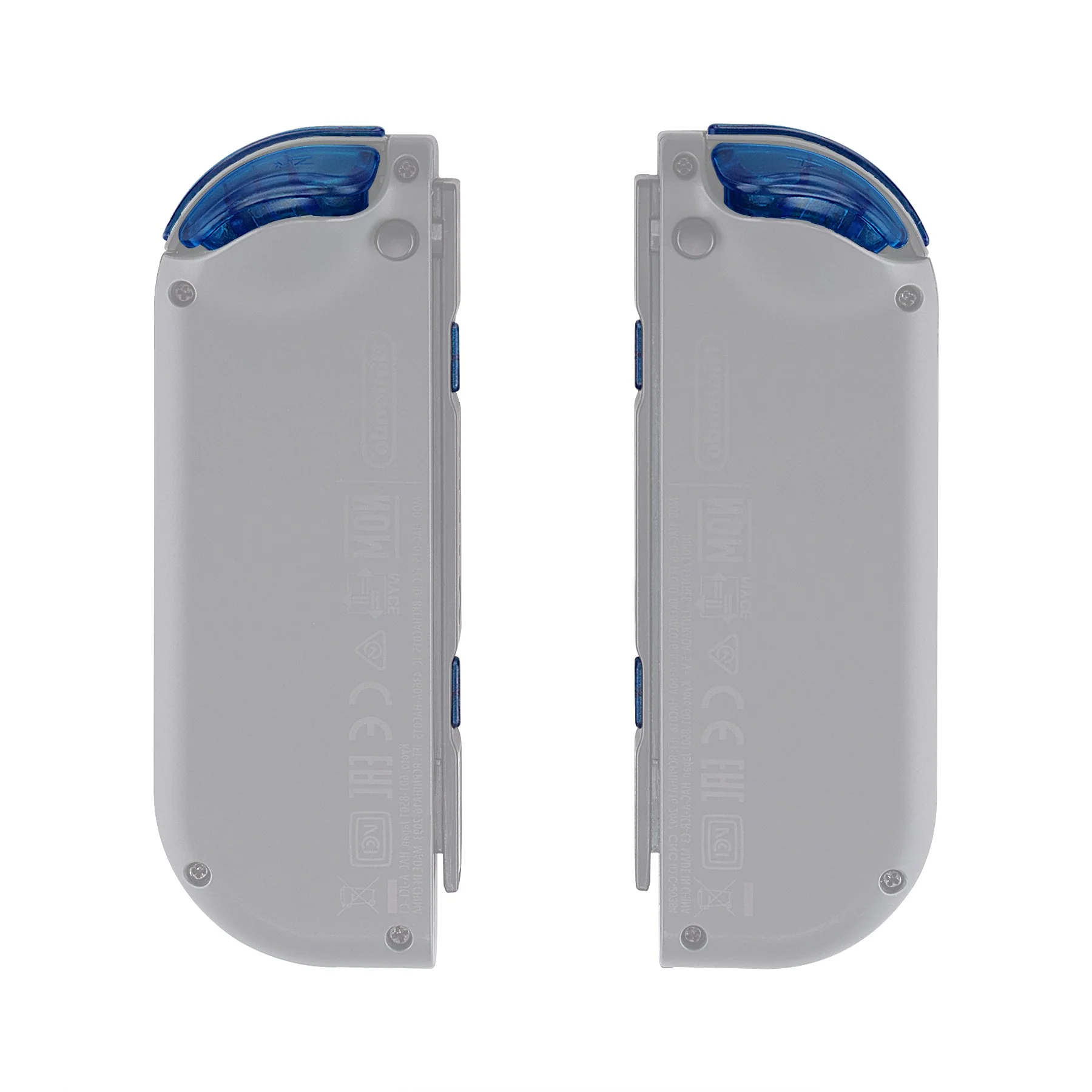 eXtremeRate Dpad Version Replacement Full Set Buttons for Joycon of Switch (D-pad ONLY Fits for eXtremeRate D-pad Shell for Joycon) - Transparent Clear Blue - Image 9