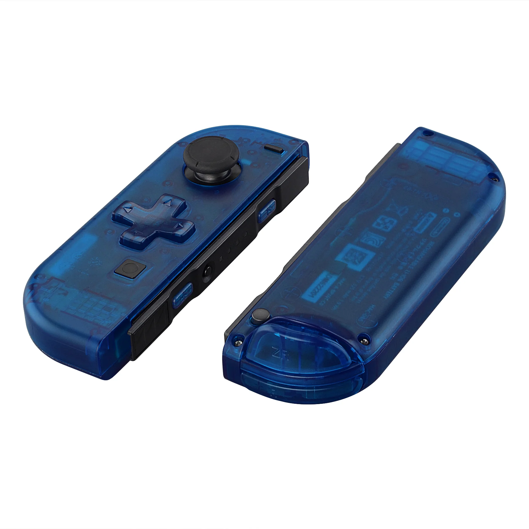 eXtremeRate Dpad Version Replacement Full Set Shell Case with Buttons for Joycon of NS Switch - Transparent Clear Blue - Image 10