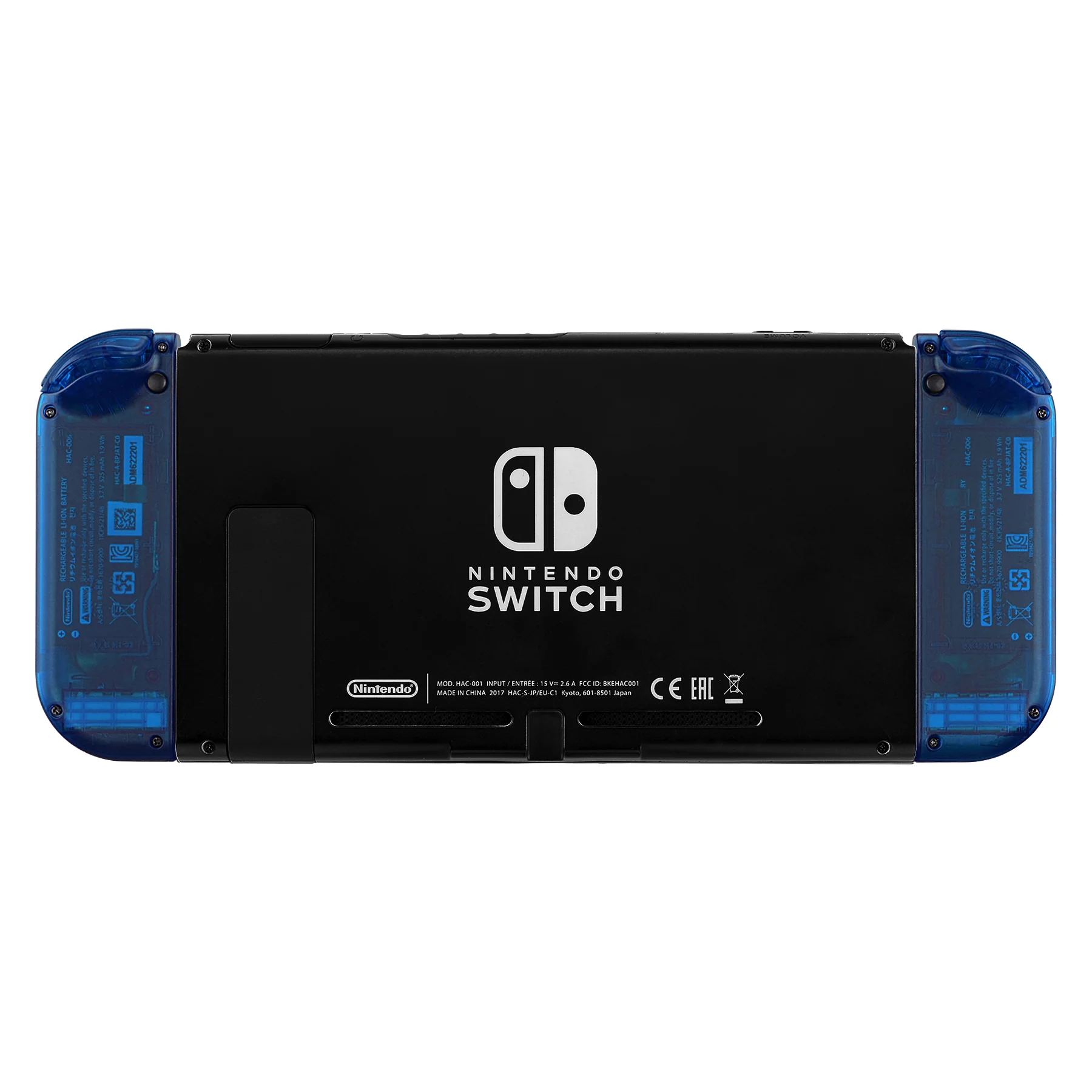 eXtremeRate Dpad Version Replacement Full Set Shell Case with Buttons for Joycon of NS Switch - Transparent Clear Blue - Image 7