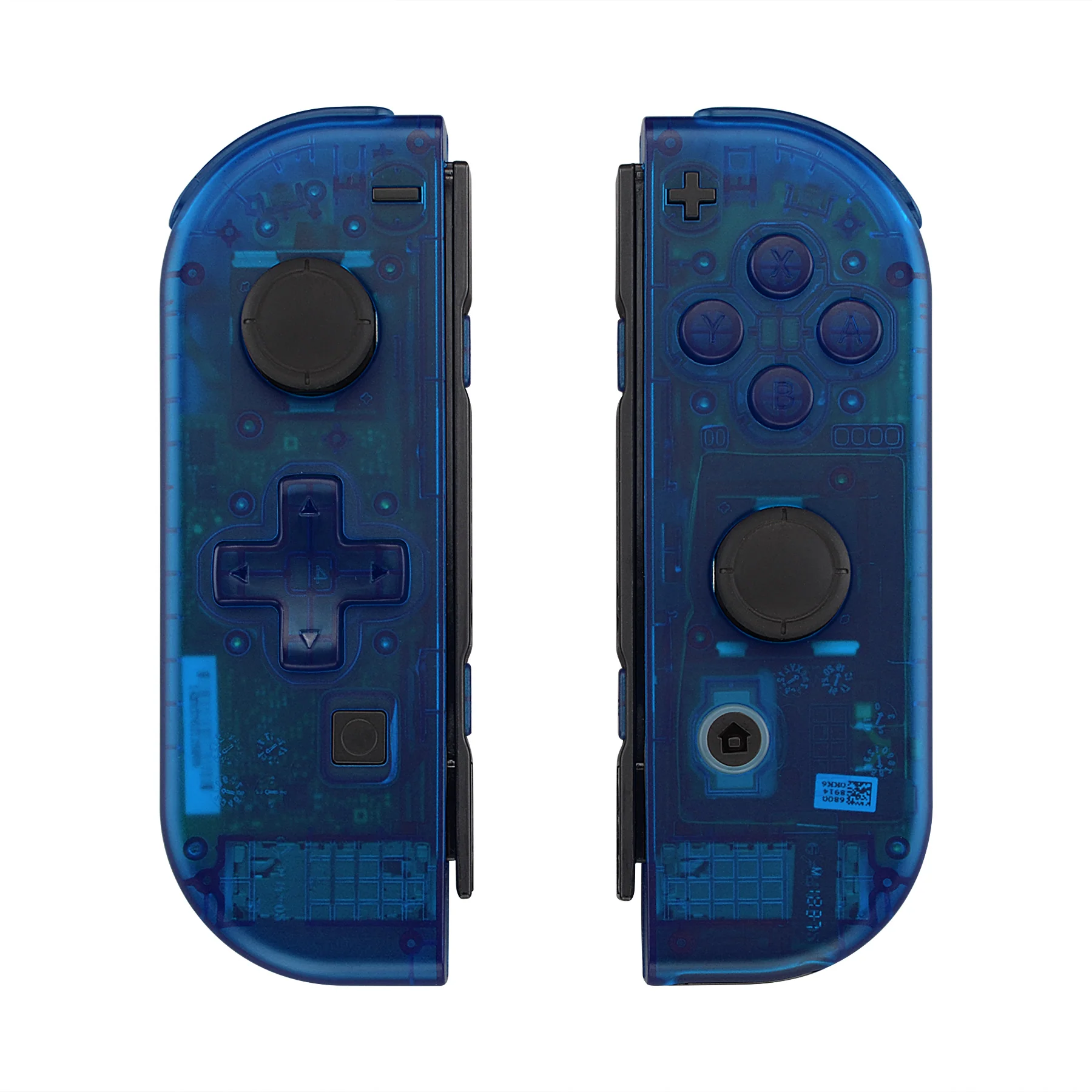 eXtremeRate Dpad Version Replacement Full Set Shell Case with Buttons for Joycon of NS Switch - Transparent Clear Blue - Image 8