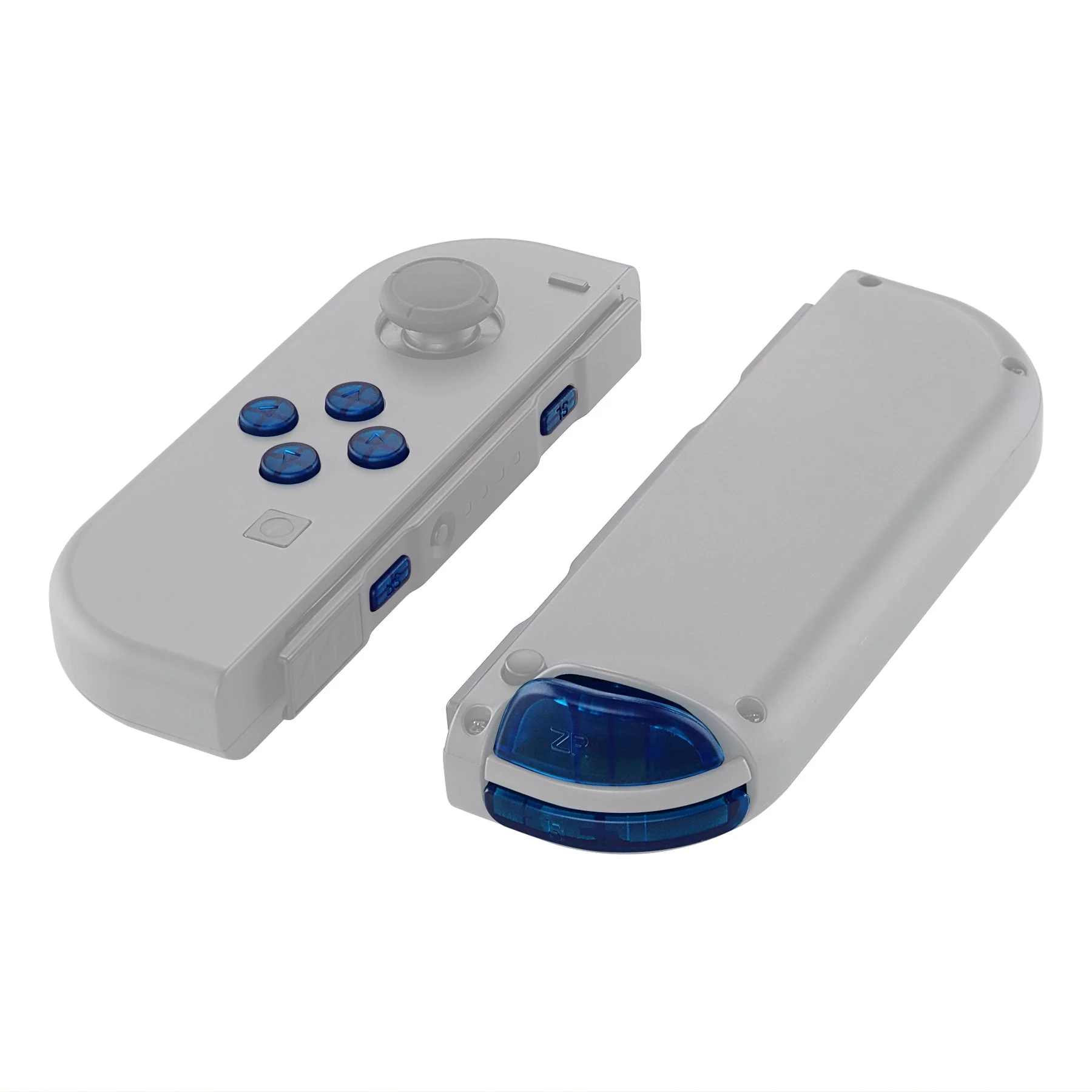 eXtremeRate Replacement Full Set Buttons for Joycon of NS Switch - Transparent Clear Blue - Image 6