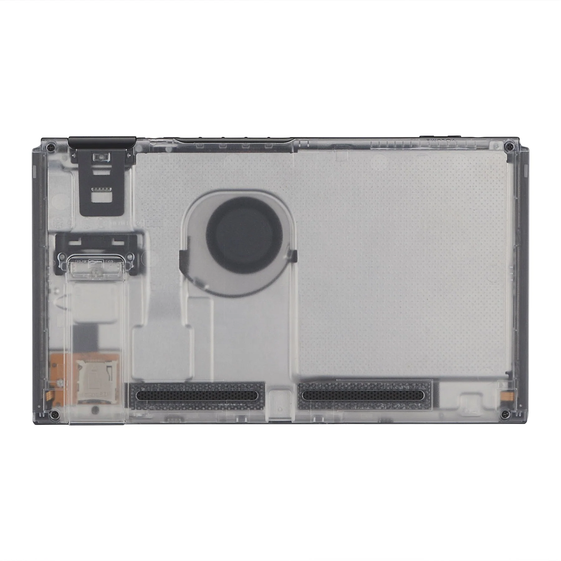 eXtremeRate Replacement Back Plate with Kickstand for Nintendo Switch Console - Transparent Clear - Image 6