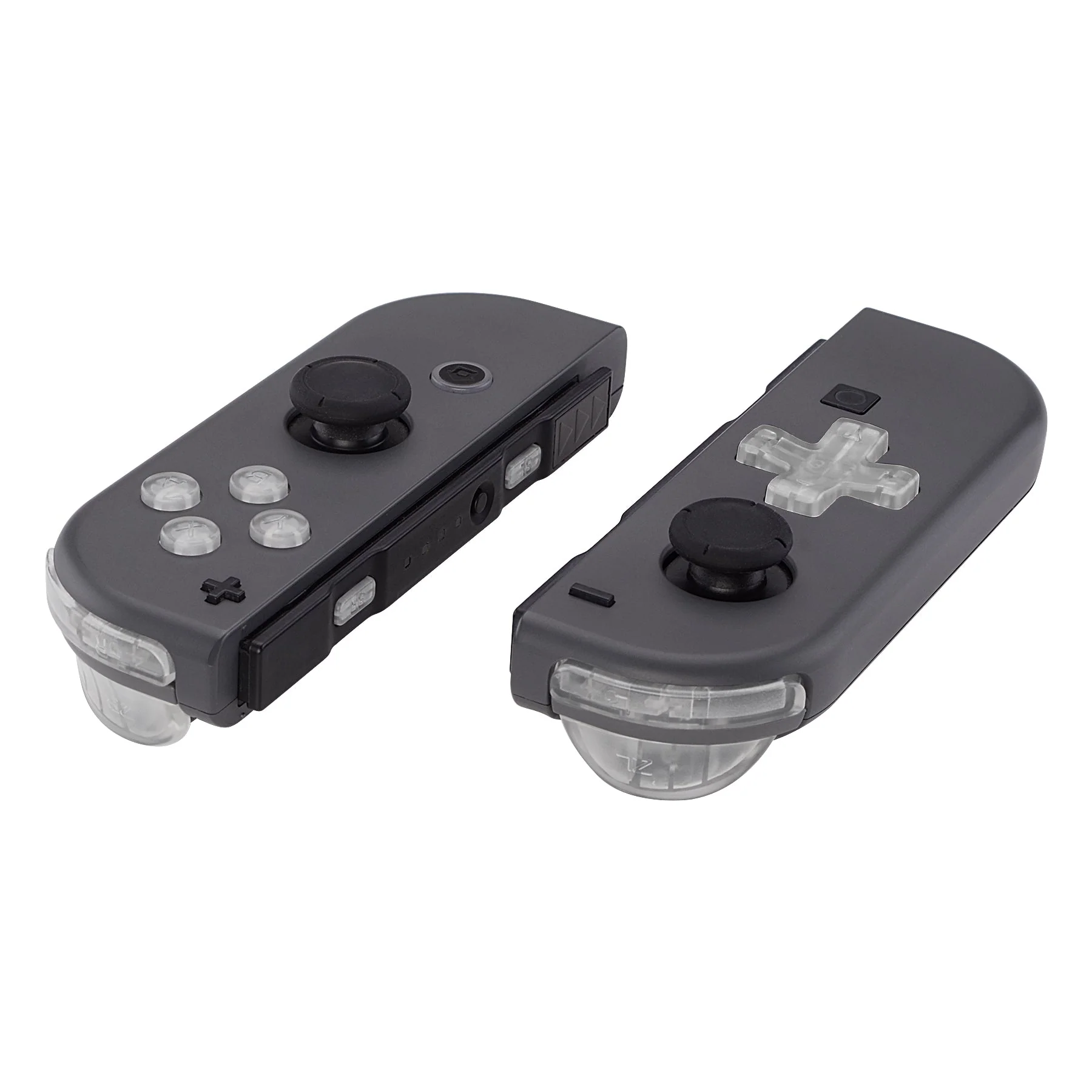 eXtremeRate Dpad Version Replacement Full Set Buttons for Joycon of Switch (D-pad ONLY Fits for eXtremeRate D-pad Shell for Joycon) - Transparent Clear - Image 4