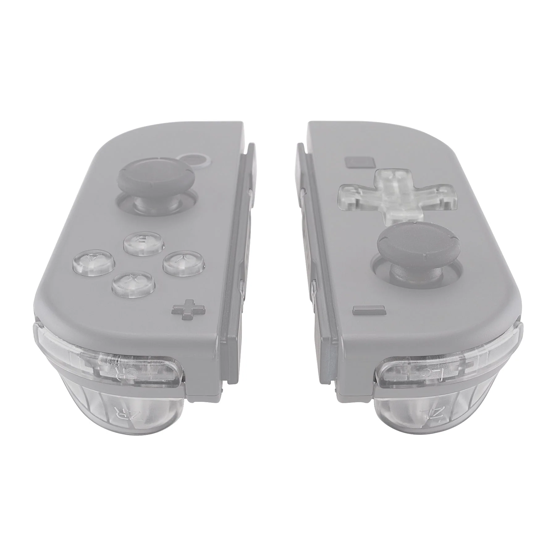 eXtremeRate Dpad Version Replacement Full Set Buttons for Joycon of Switch (D-pad ONLY Fits for eXtremeRate D-pad Shell for Joycon) - Transparent Clear - Image 5