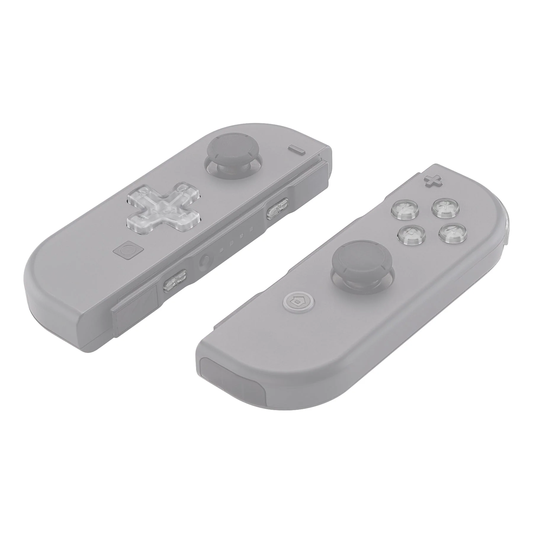 eXtremeRate Dpad Version Replacement Full Set Buttons for Joycon of Switch (D-pad ONLY Fits for eXtremeRate D-pad Shell for Joycon) - Transparent Clear - Image 6