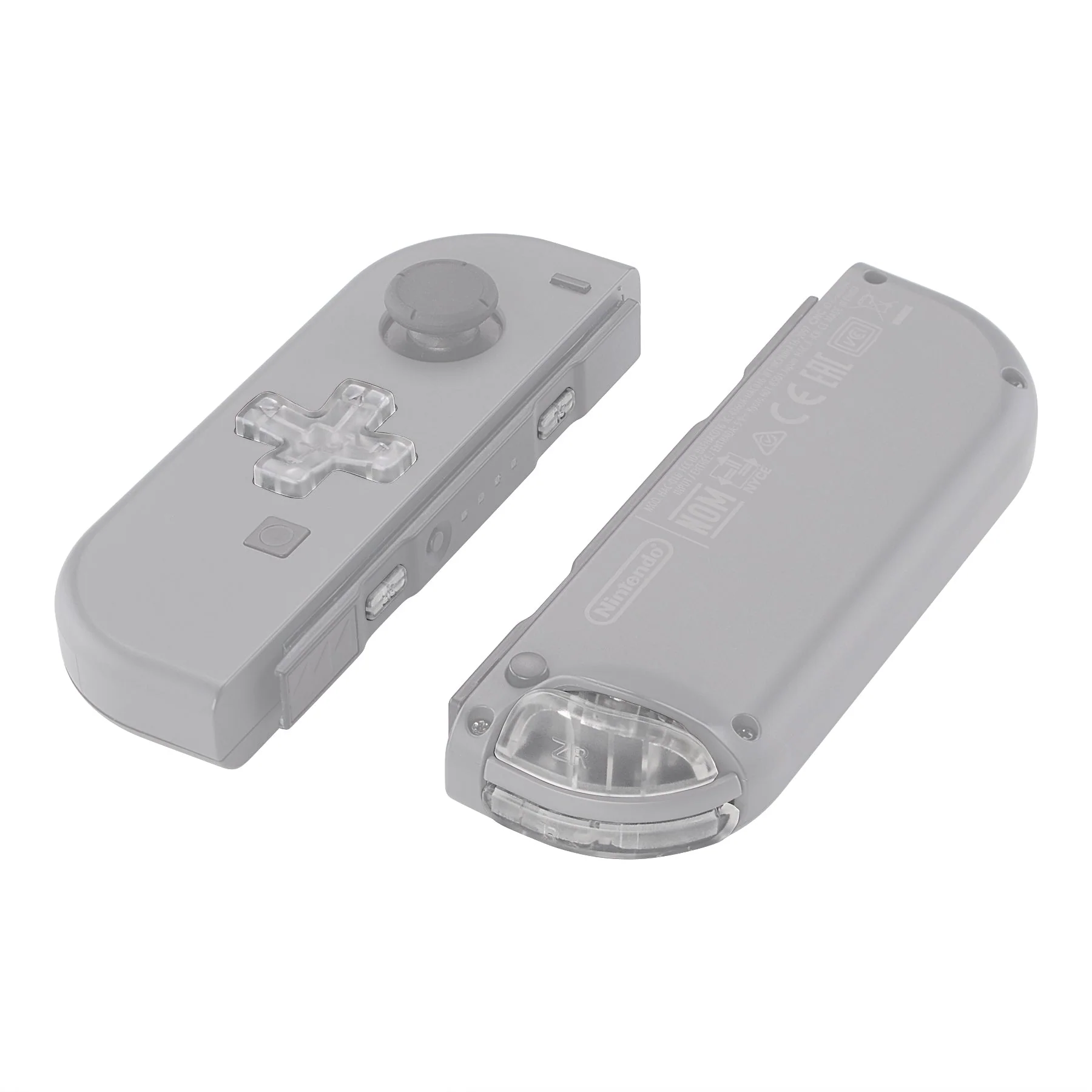 eXtremeRate Dpad Version Replacement Full Set Buttons for Joycon of Switch (D-pad ONLY Fits for eXtremeRate D-pad Shell for Joycon) - Transparent Clear - Image 7