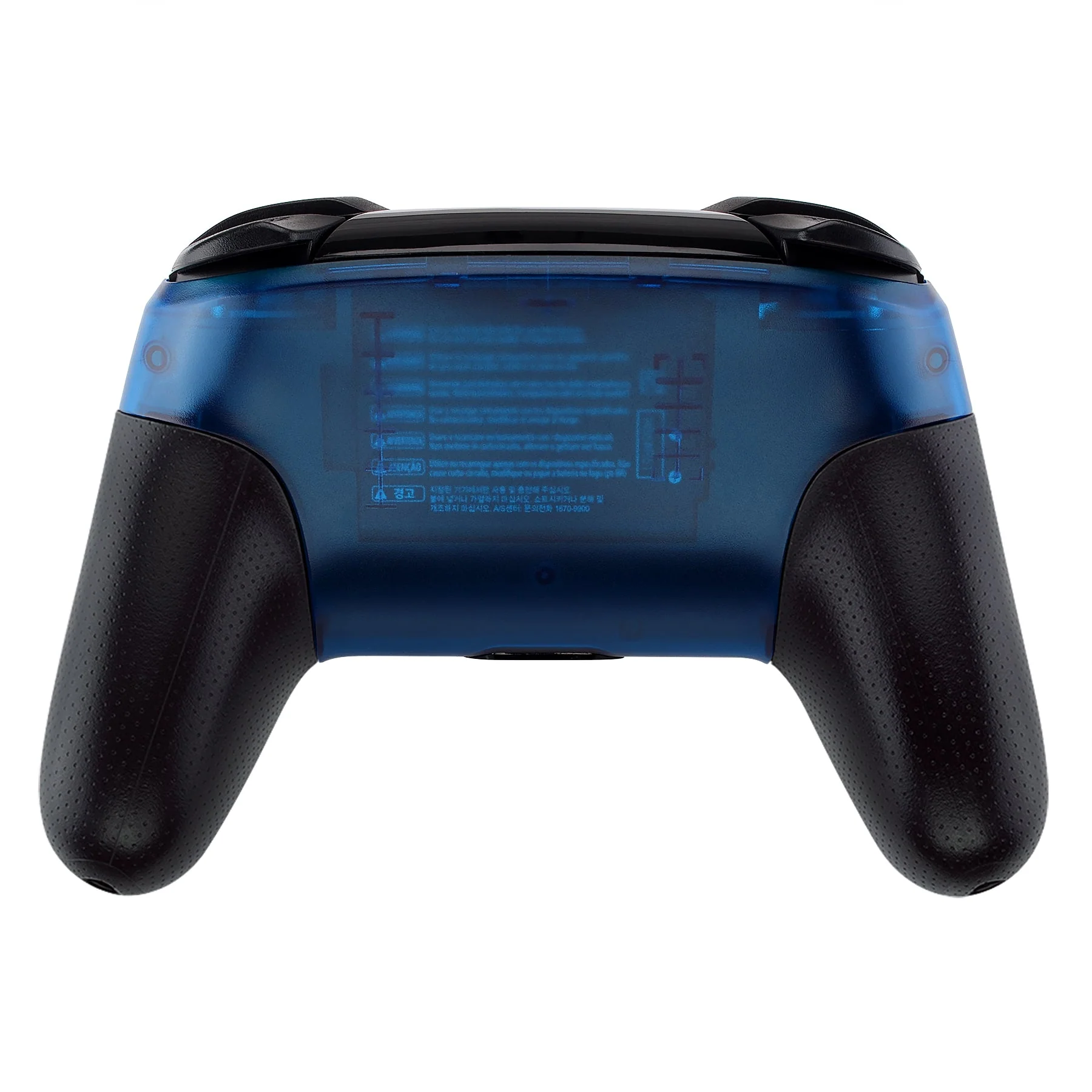 eXtremeRate Replacement Faceplate and Backplate for Nintendo Switch Pro Controller - Transparent Clear Blue - Image 7