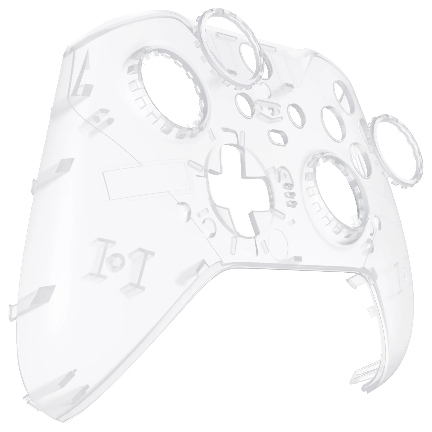 eXtremeRate Replacement Front Housing Shell Case with Accent Rings for Xbox One Elite Series 2 & Elite 2 Core Controller (Model 1797) - Transparent Clear - Image 10