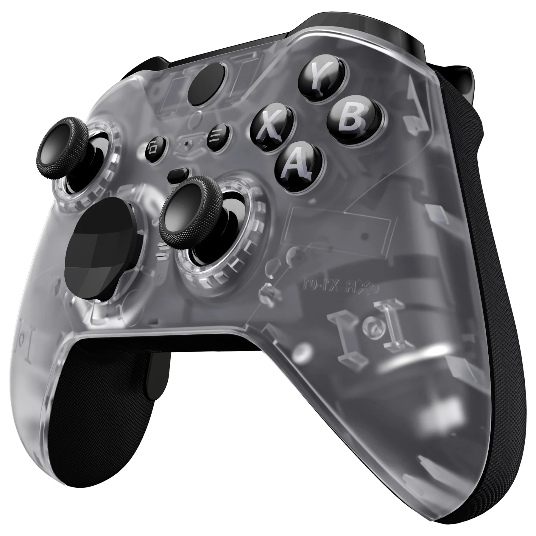 eXtremeRate Replacement Front Housing Shell Case with Accent Rings for Xbox One Elite Series 2 & Elite 2 Core Controller (Model 1797) - Transparent Clear - Image 5