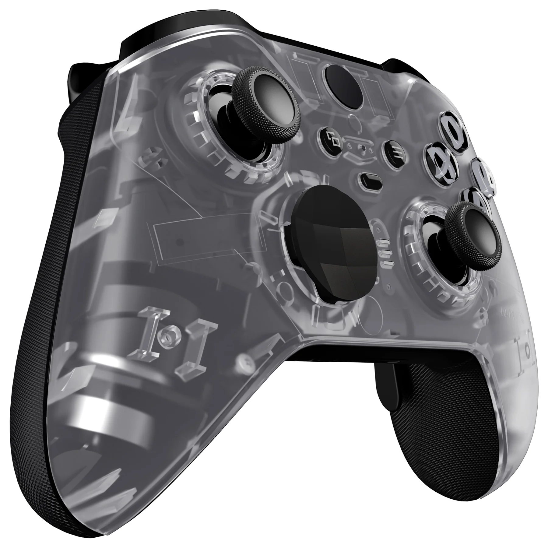 eXtremeRate Replacement Front Housing Shell Case with Accent Rings for Xbox One Elite Series 2 & Elite 2 Core Controller (Model 1797) - Transparent Clear - Image 6