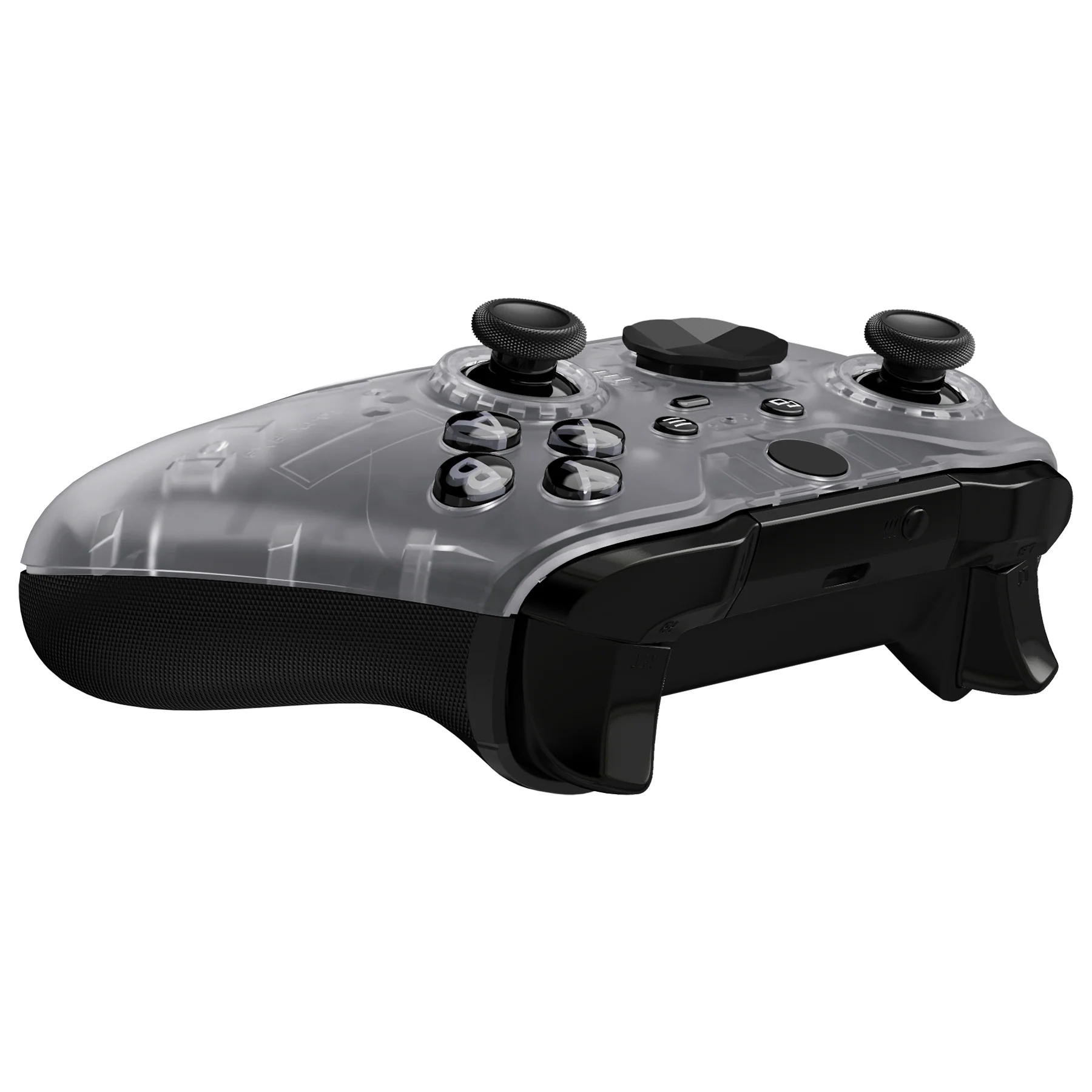 eXtremeRate Replacement Front Housing Shell Case with Accent Rings for Xbox One Elite Series 2 & Elite 2 Core Controller (Model 1797) - Transparent Clear - Image 7