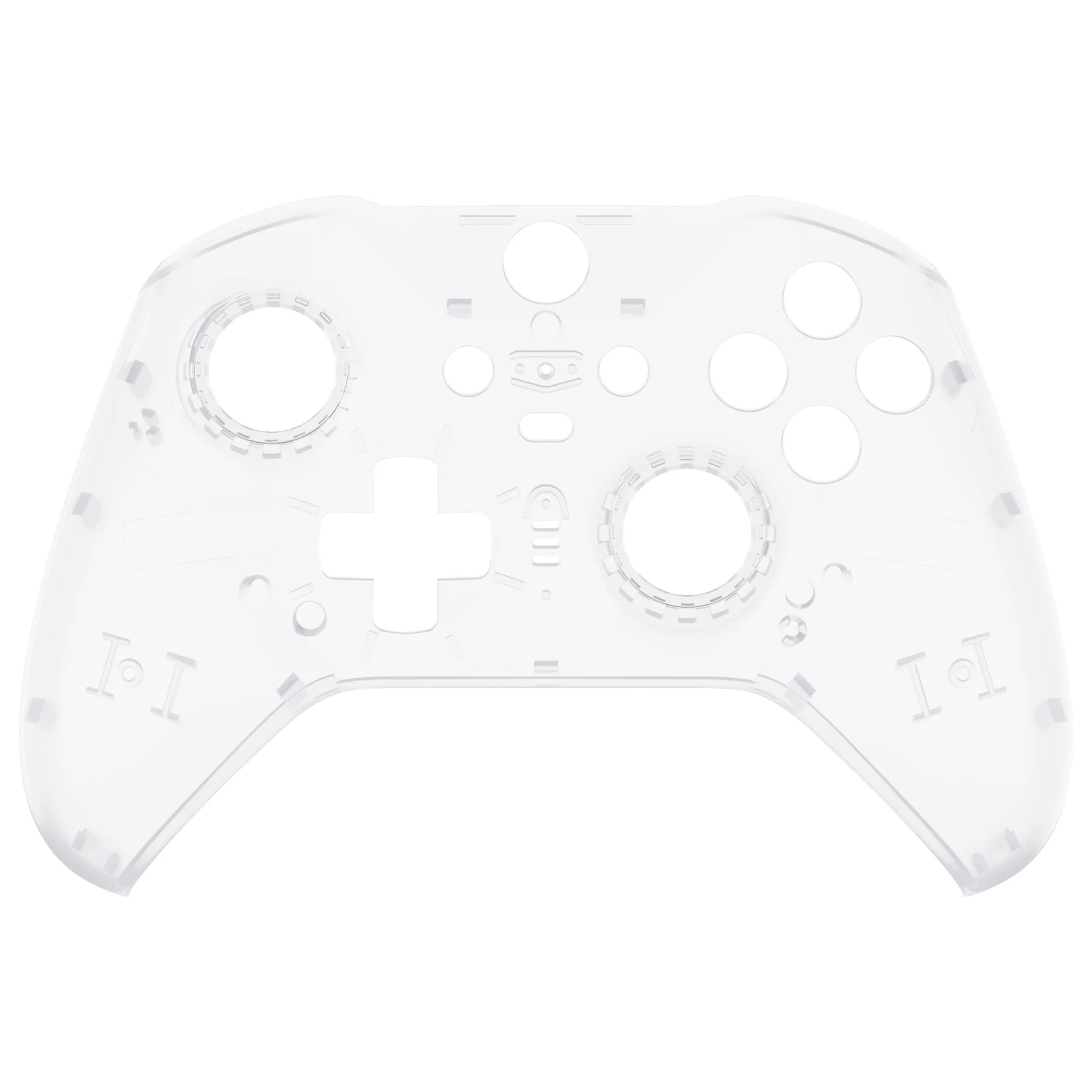 eXtremeRate Replacement Front Housing Shell Case with Accent Rings for Xbox One Elite Series 2 & Elite 2 Core Controller (Model 1797) - Transparent Clear - Image 8