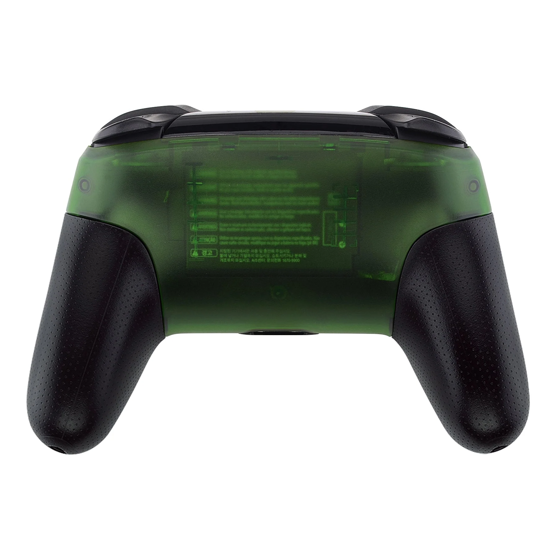 eXtremeRate Replacement Faceplate and Backplate for Nintendo Switch Pro Controller - Transparent Clear Green - Image 7