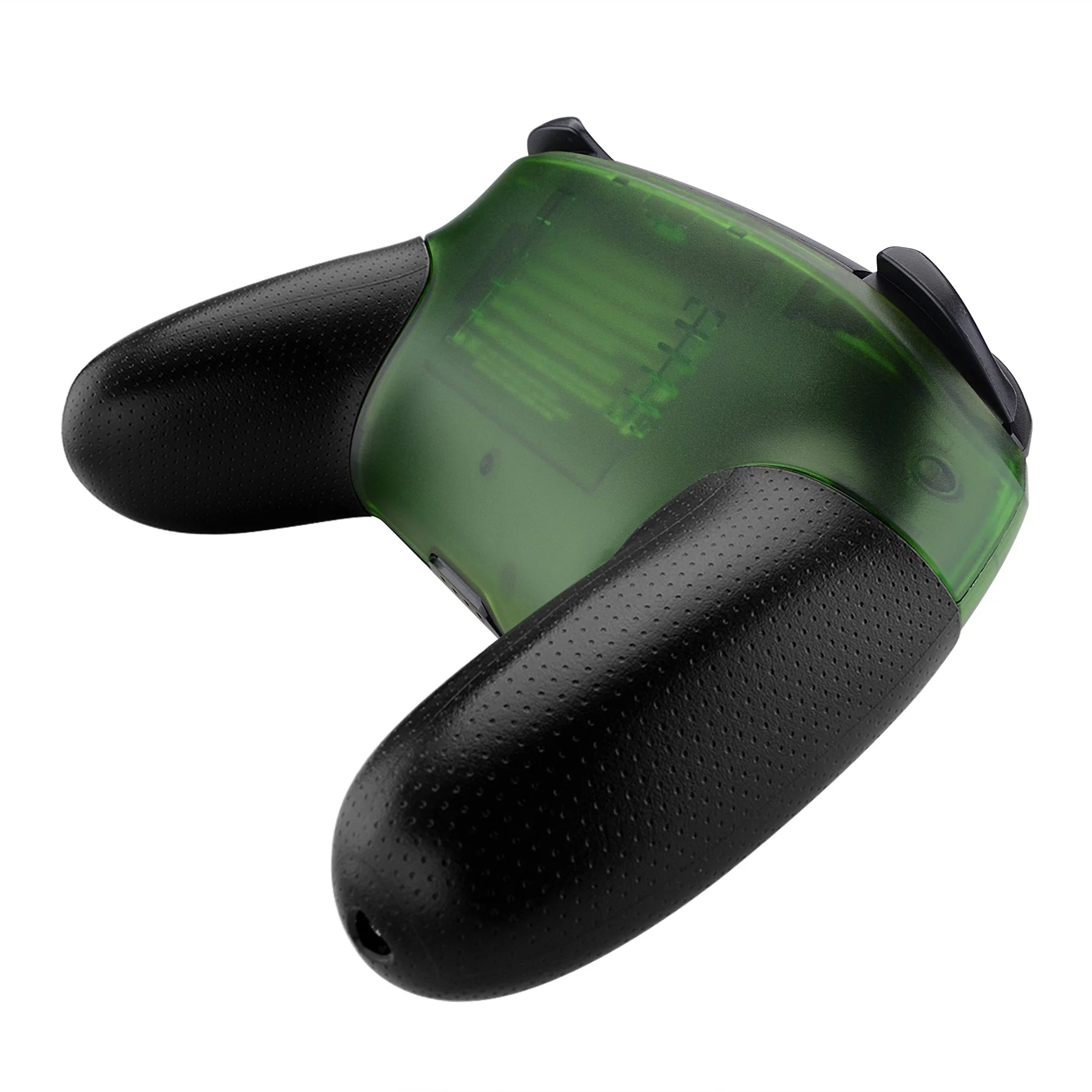 eXtremeRate Replacement Faceplate and Backplate for Nintendo Switch Pro Controller - Transparent Clear Green - Image 8