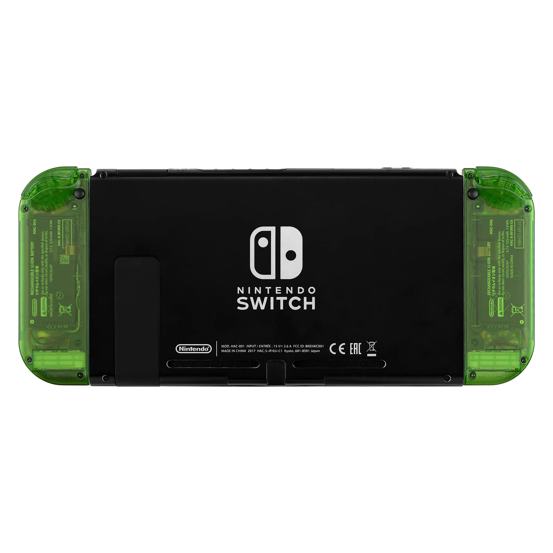 eXtremeRate Replacement Full Set Shell Case with Buttons for Joycon of NS Switch - Transparent Clear Green - Image 7