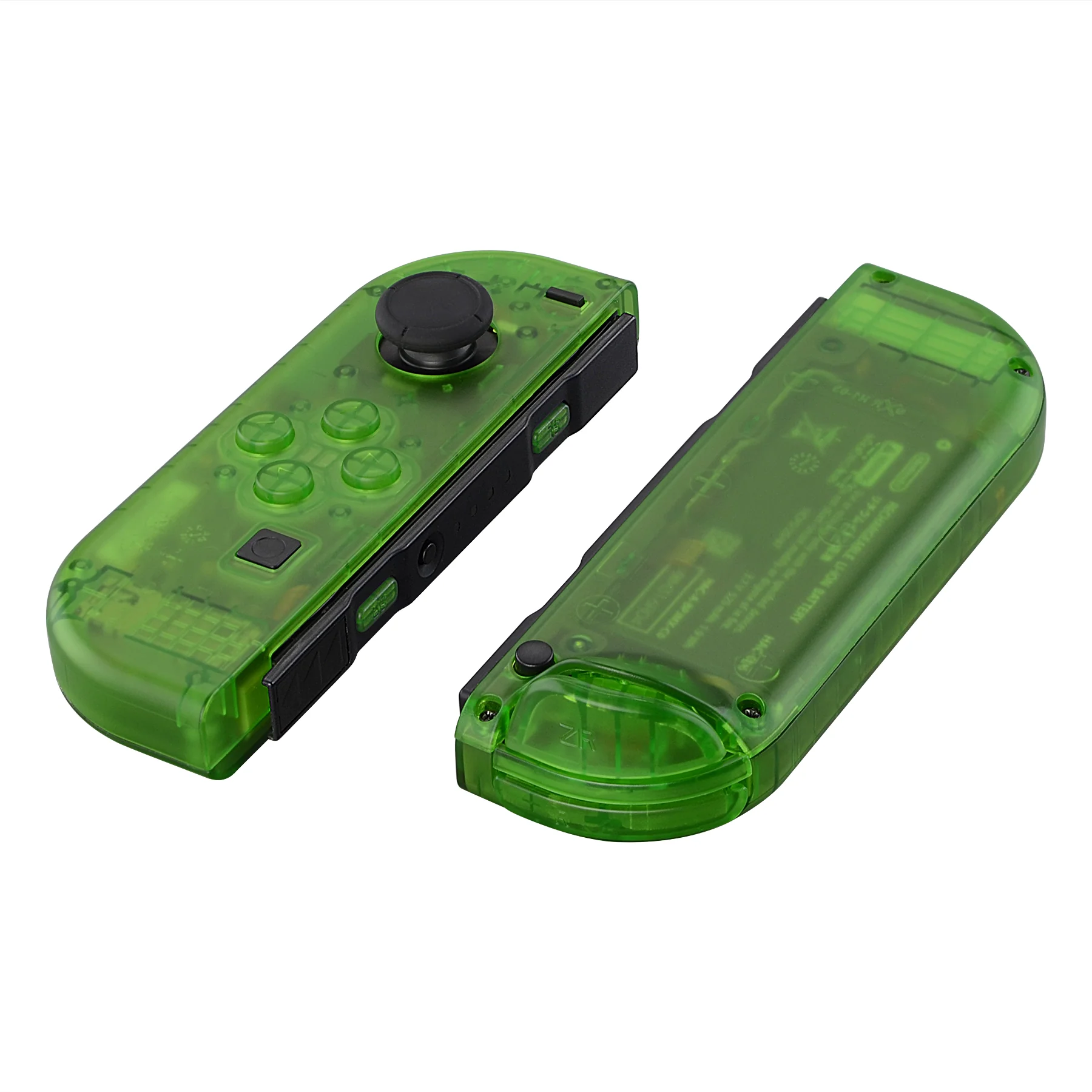 eXtremeRate Replacement Full Set Shell Case with Buttons for Joycon of NS Switch - Transparent Clear Green - Image 9