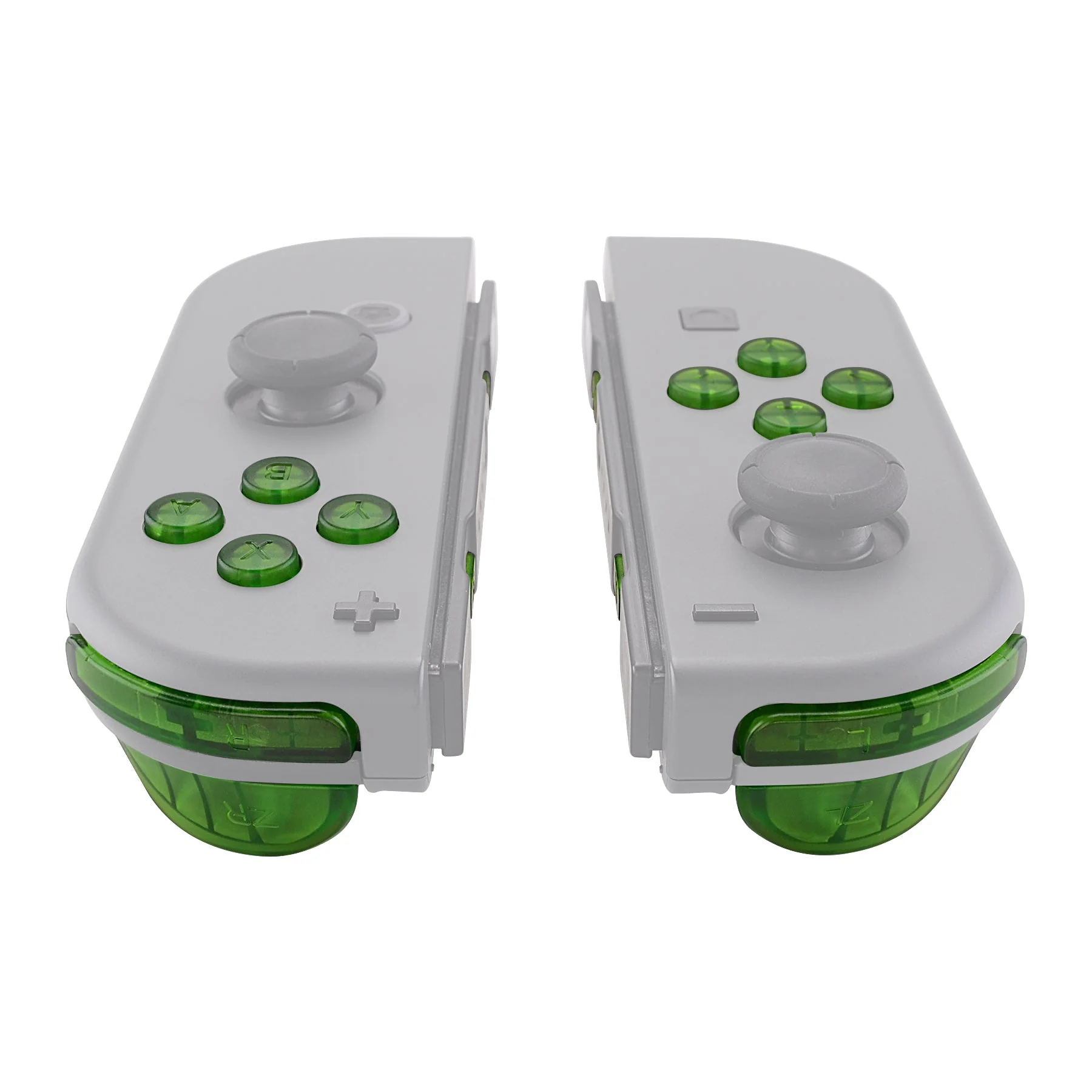 eXtremeRate Replacement Full Set Buttons for Joycon of NS Switch - Transparent Clear Green - Image 5