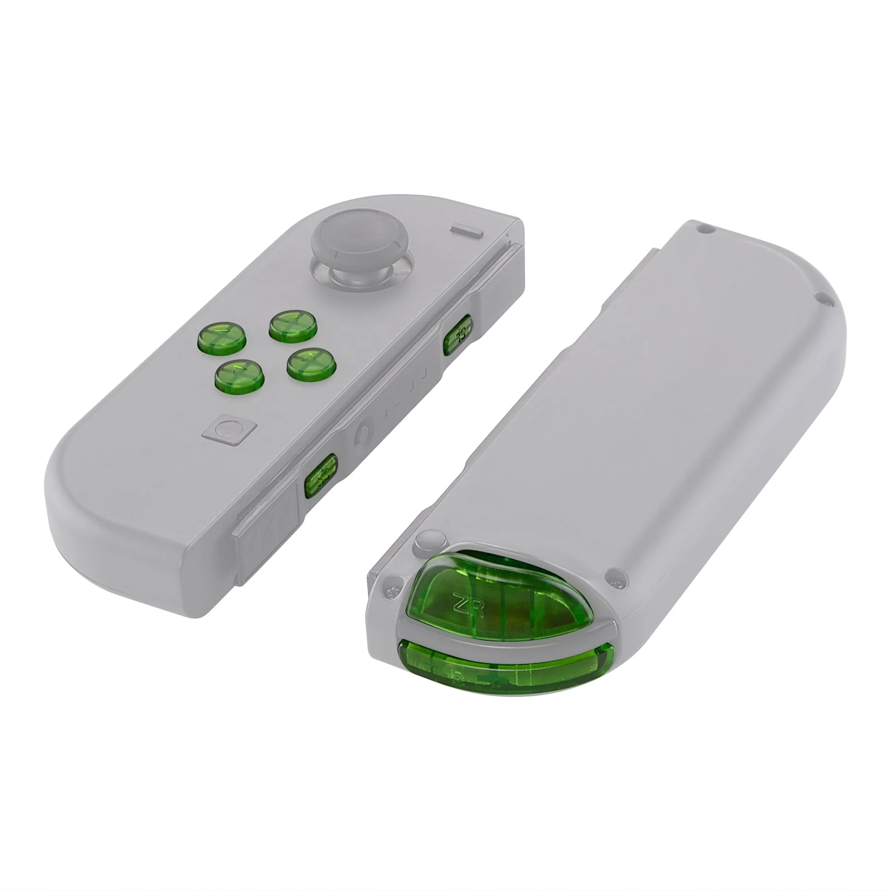 eXtremeRate Replacement Full Set Buttons for Joycon of NS Switch - Transparent Clear Green - Image 6