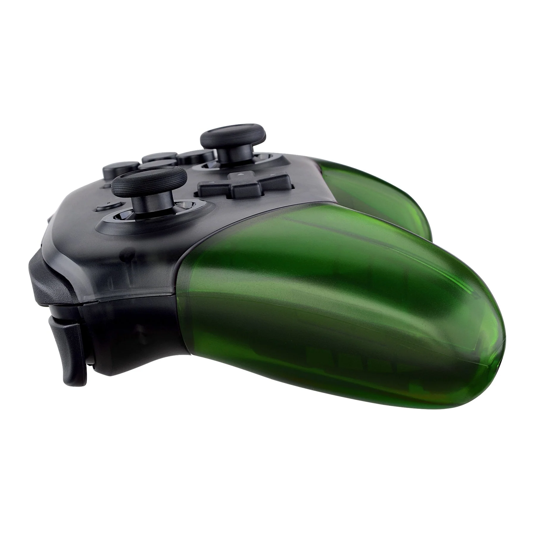 eXtremeRate Replacement Handle Grips for Nintendo Switch Pro Controller - Transparent Clear Green - Image 6