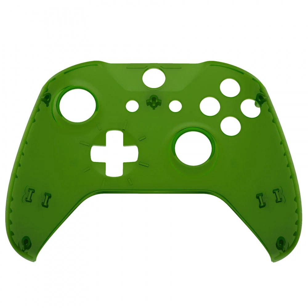 eXtremeRate Replacement Front Housing Shell with Side Rails Panel for Xbox One X & S Controller (Model 1708) - Transparent Clear Green - Image 11
