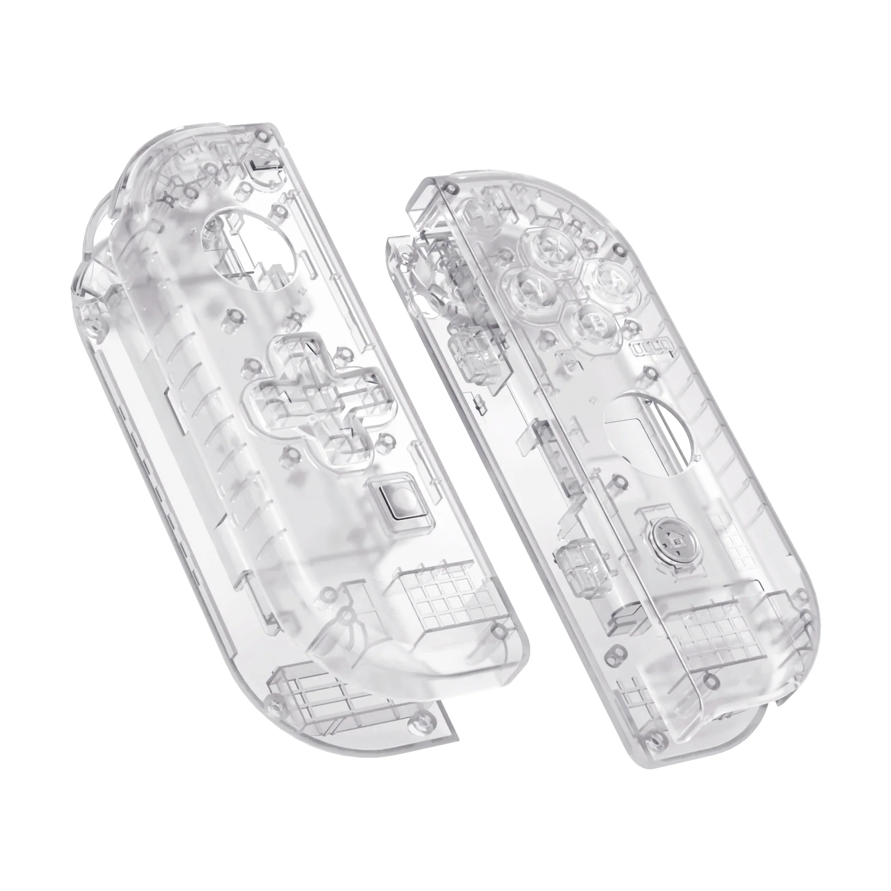 eXtremeRate Dpad Version Replacement Full Set Shell Case with Buttons for Joycon of NS Switch - Transparent Clear - Image 12