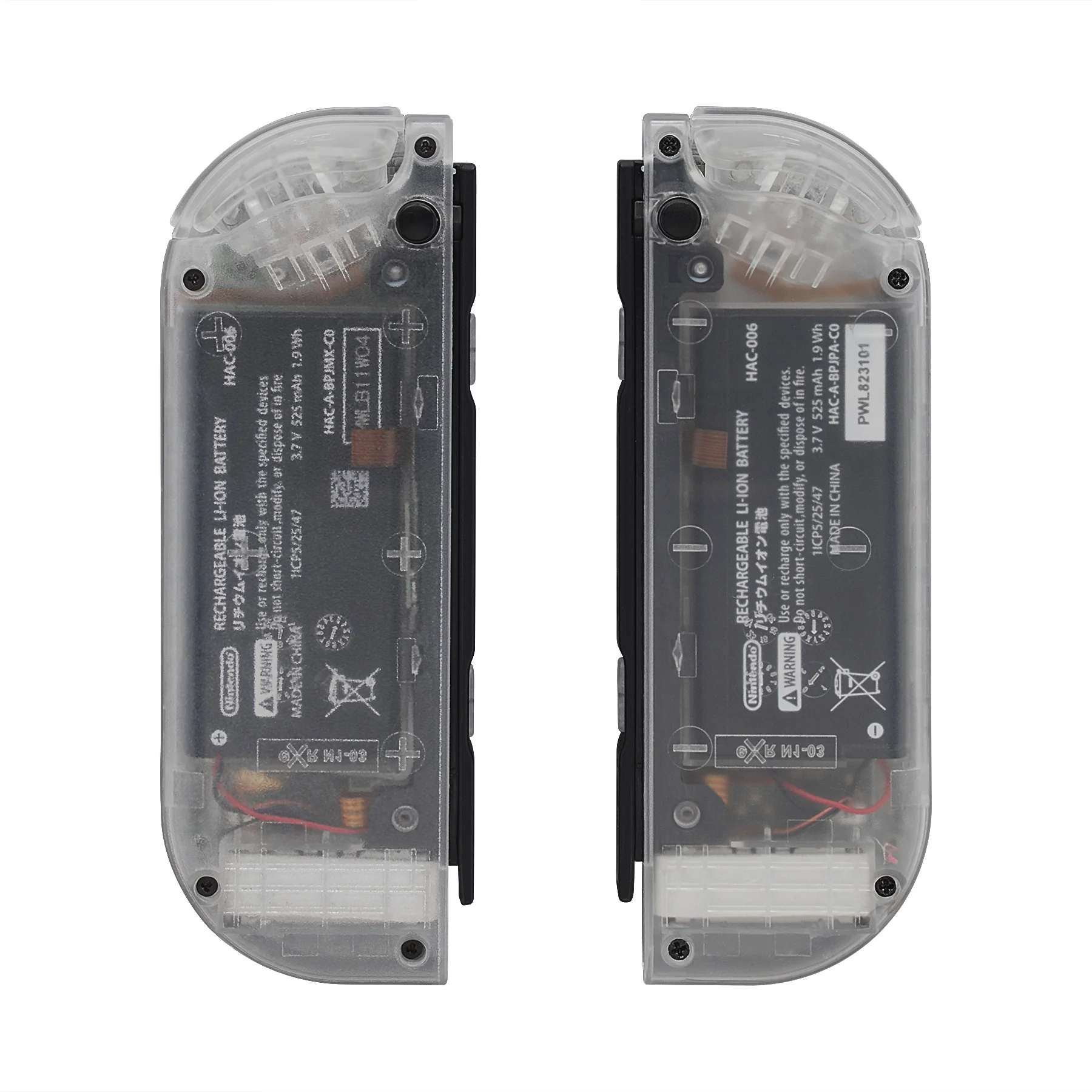 eXtremeRate Dpad Version Replacement Full Set Shell Case with Buttons for Joycon of NS Switch - Transparent Clear - Image 9