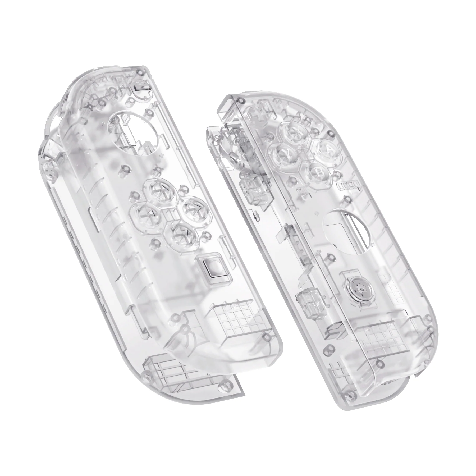 eXtremeRate Replacement Full Set Shell Case with Buttons for Joycon of NS Switch - Transparent Clear - Image 11