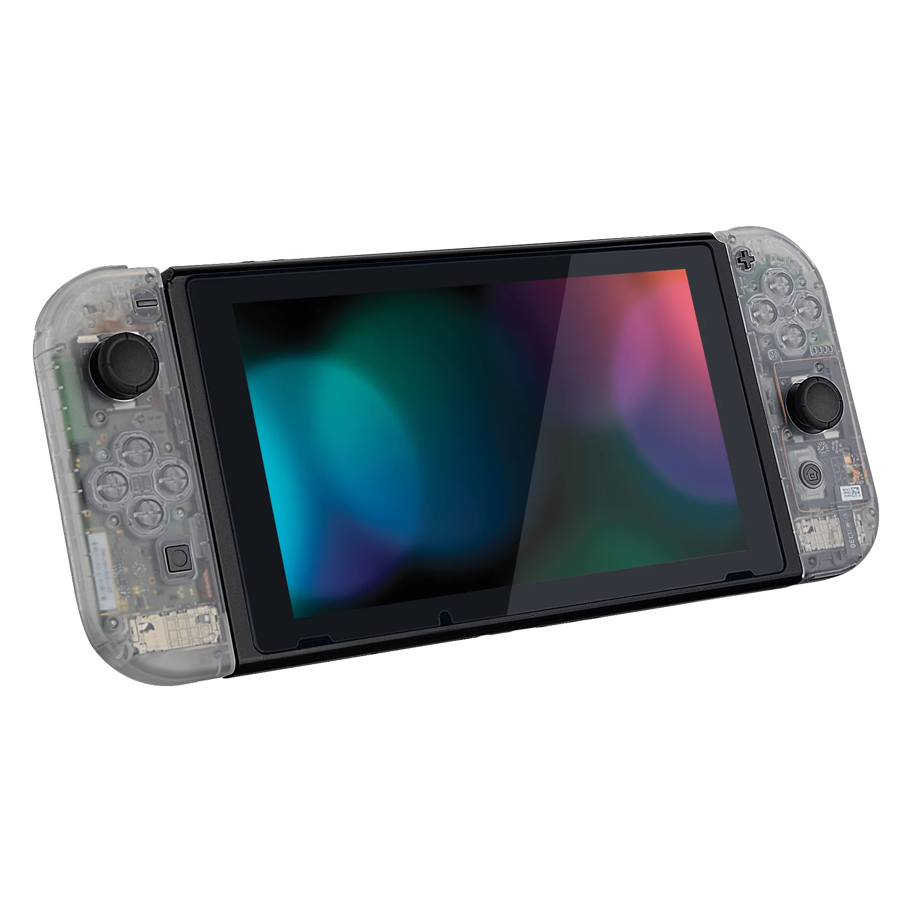 eXtremeRate Replacement Full Set Shell Case with Buttons for Joycon of NS Switch - Transparent Clear - Image 6