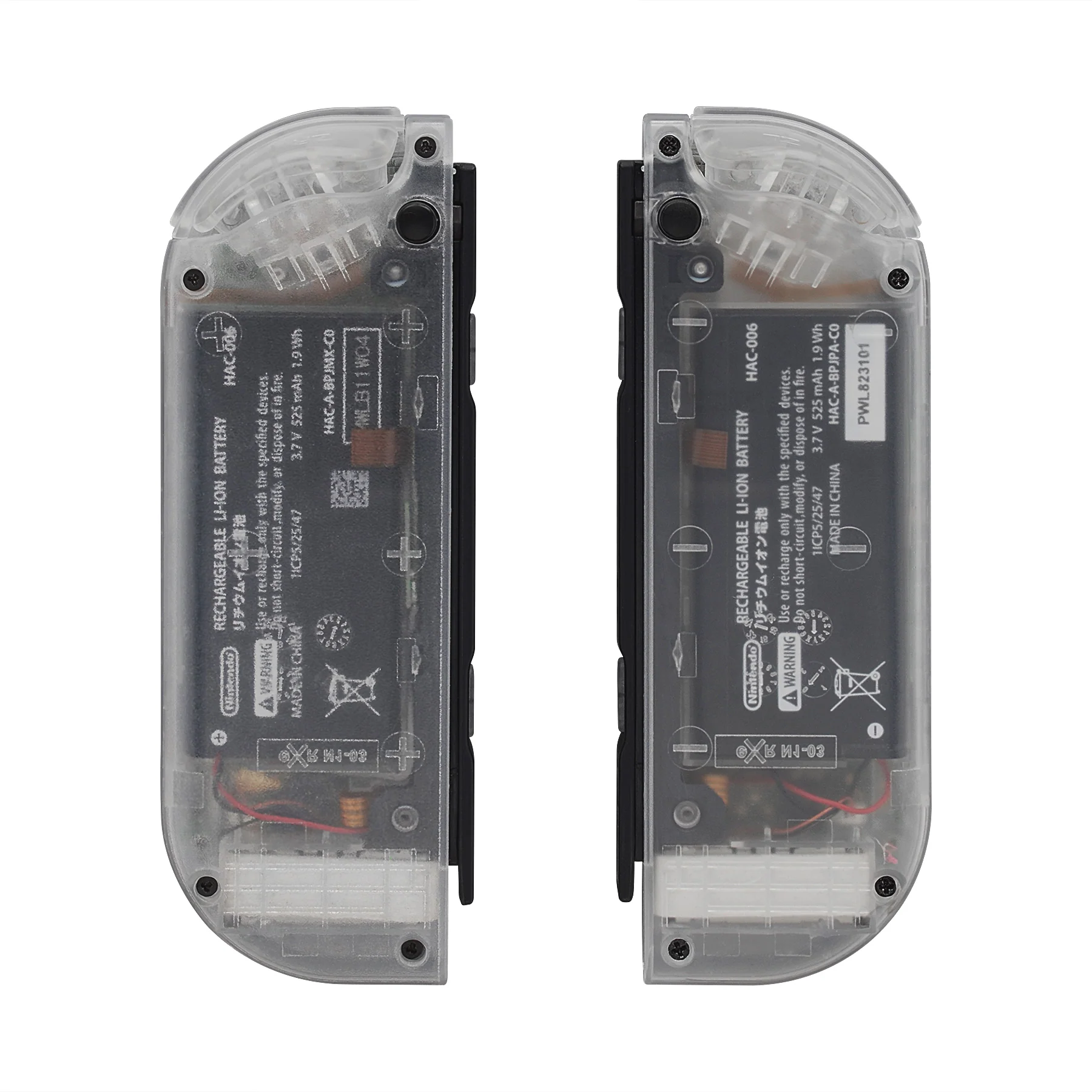 eXtremeRate Replacement Full Set Shell Case with Buttons for Joycon of NS Switch - Transparent Clear - Image 8