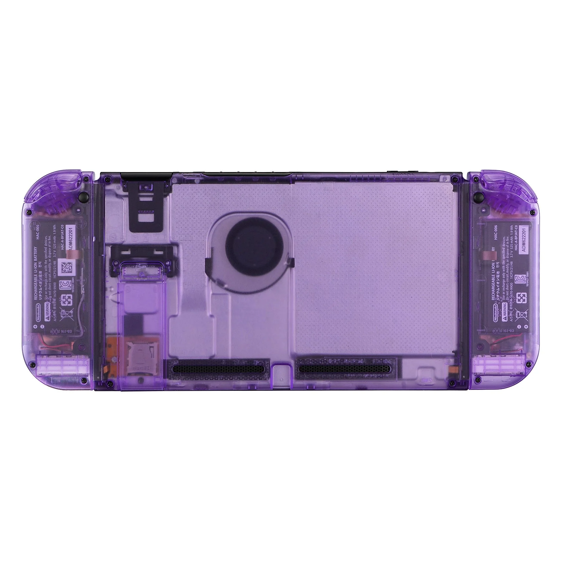 eXtremeRate Replacement Full Set Shells with Buttons for Nintendo Switch - Clear Atomic Purple - Image 9