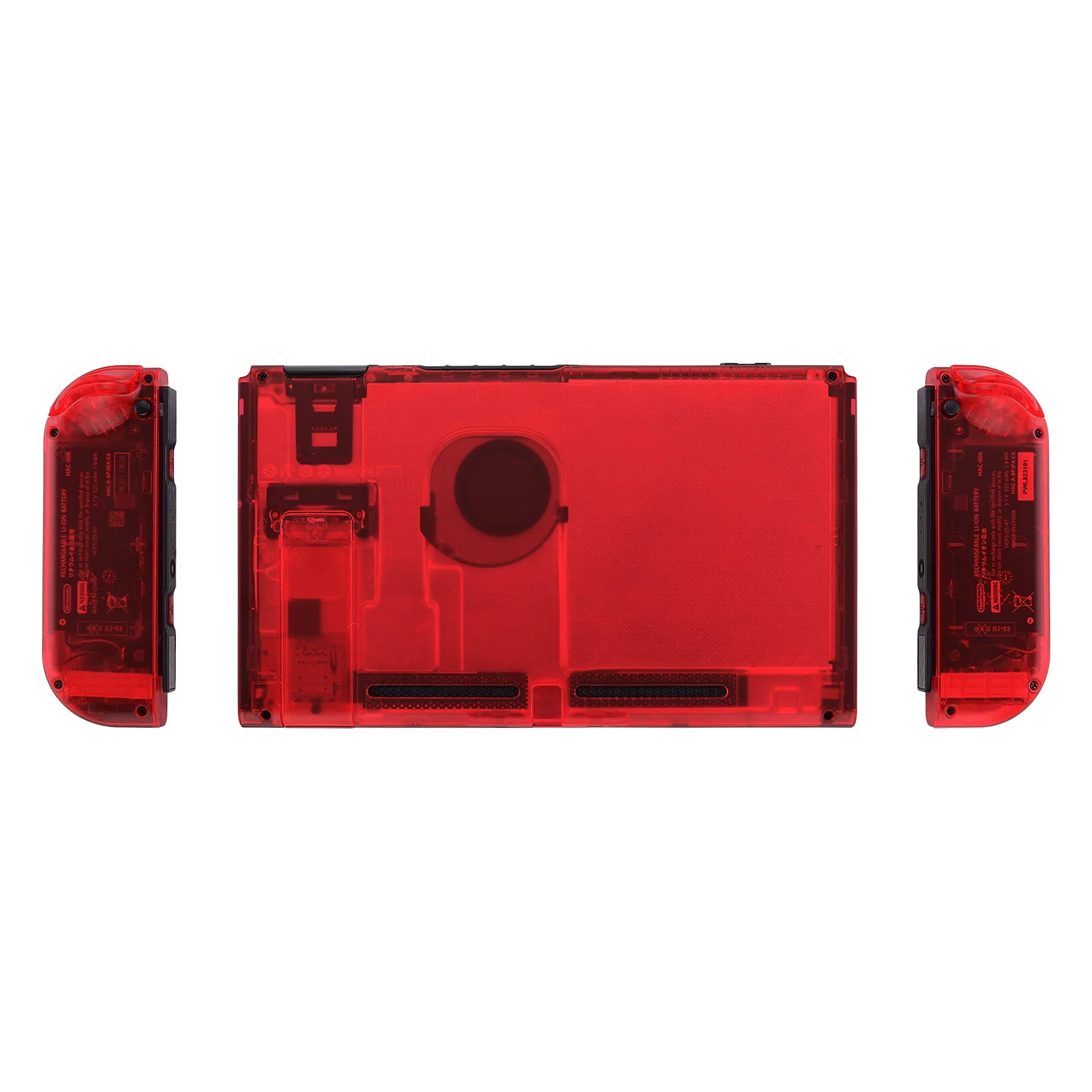 eXtremeRate Replacement Full Set Shells with Buttons for Nintendo Switch - Clear Red - Image 11