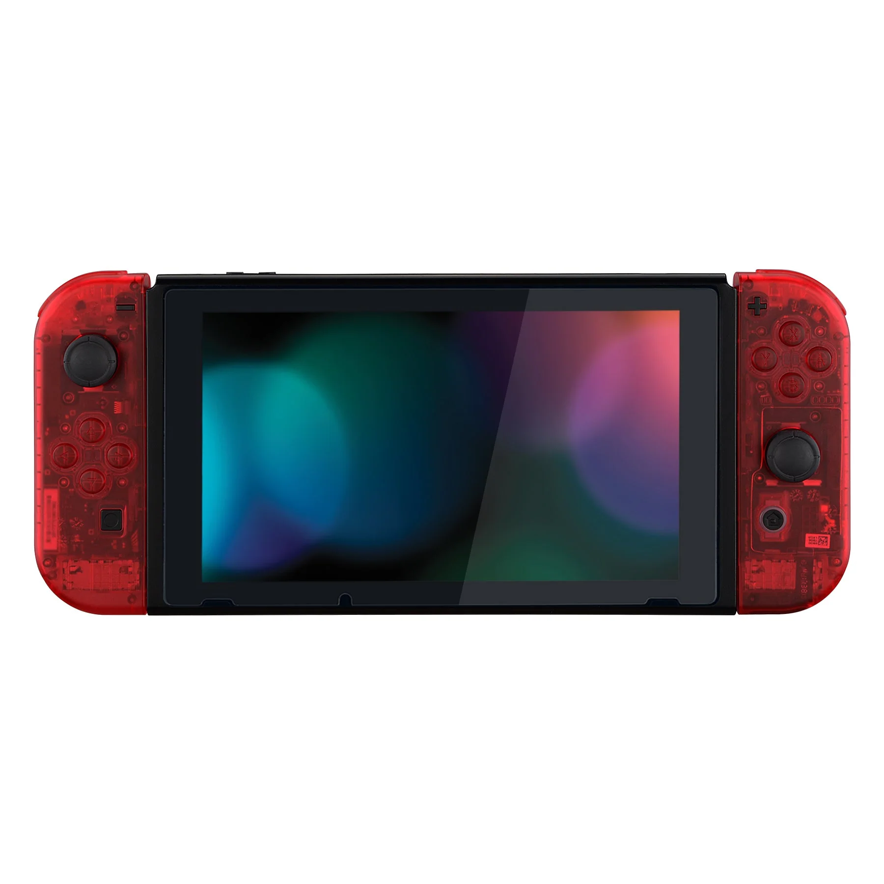 eXtremeRate Replacement Full Set Shells with Buttons for Nintendo Switch - Clear Red - Image 6