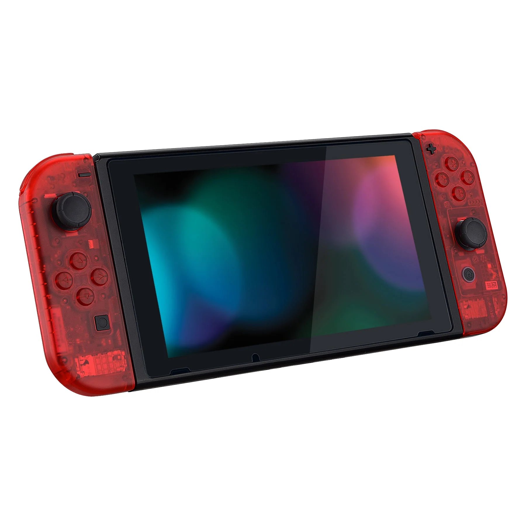eXtremeRate Replacement Full Set Shells with Buttons for Nintendo Switch - Clear Red - Image 7