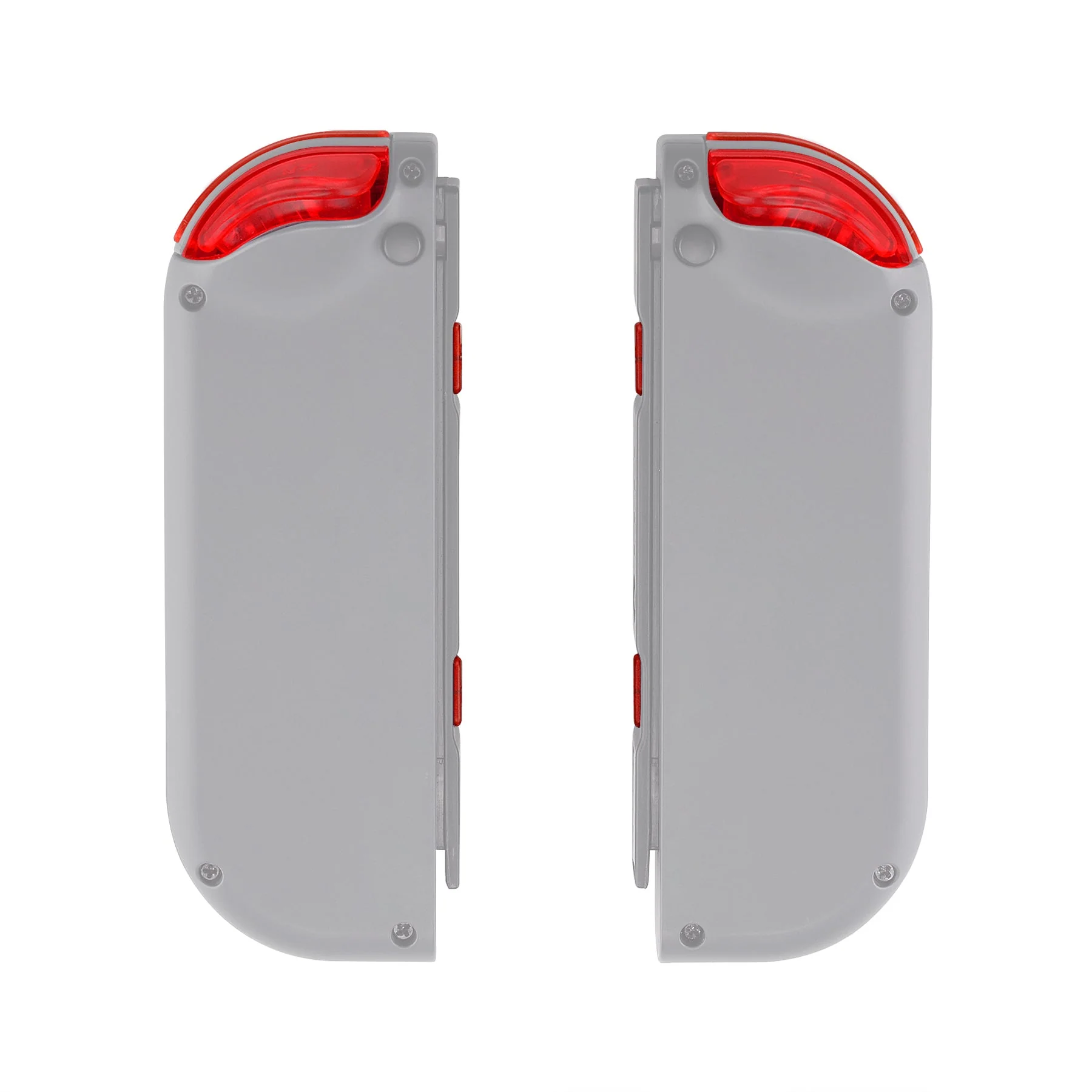 eXtremeRate Replacement Full Set Buttons for Joycon of NS Switch - Transparent Clear Red - Image 7