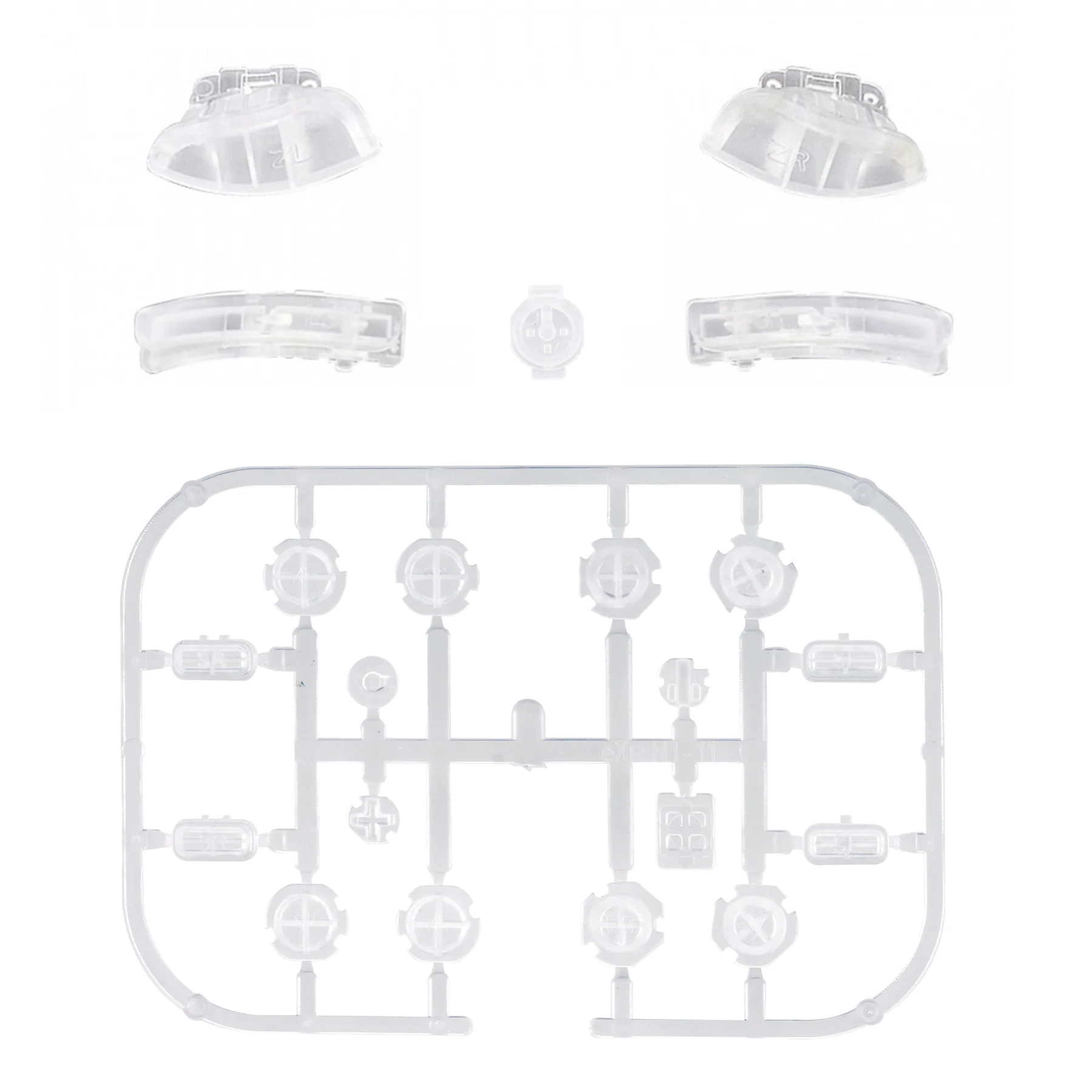 eXtremeRate Replacement Full Set Buttons for Joycon of NS Switch - Transparent Clear - Image 2