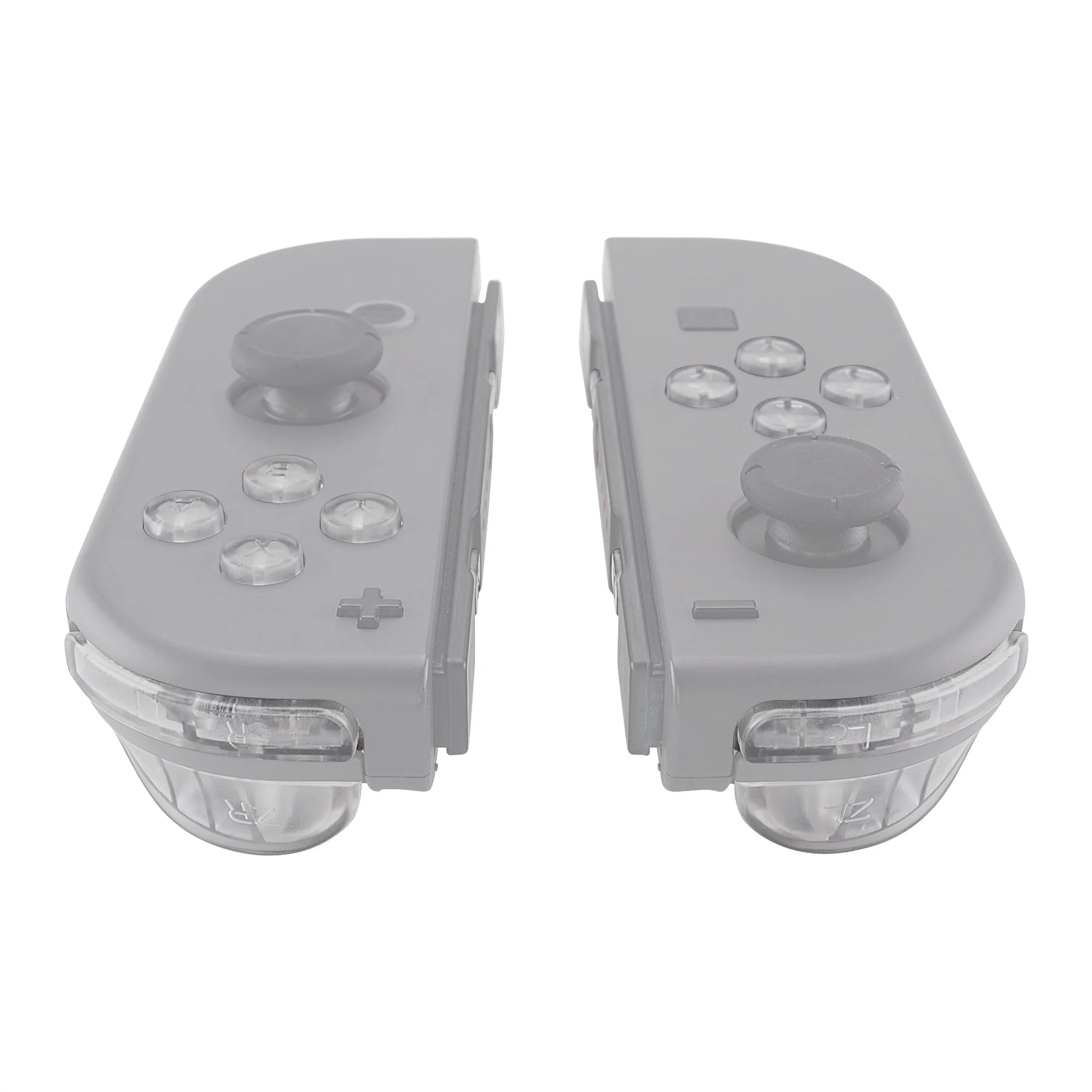 eXtremeRate Replacement Full Set Buttons for Joycon of NS Switch - Transparent Clear - Image 5