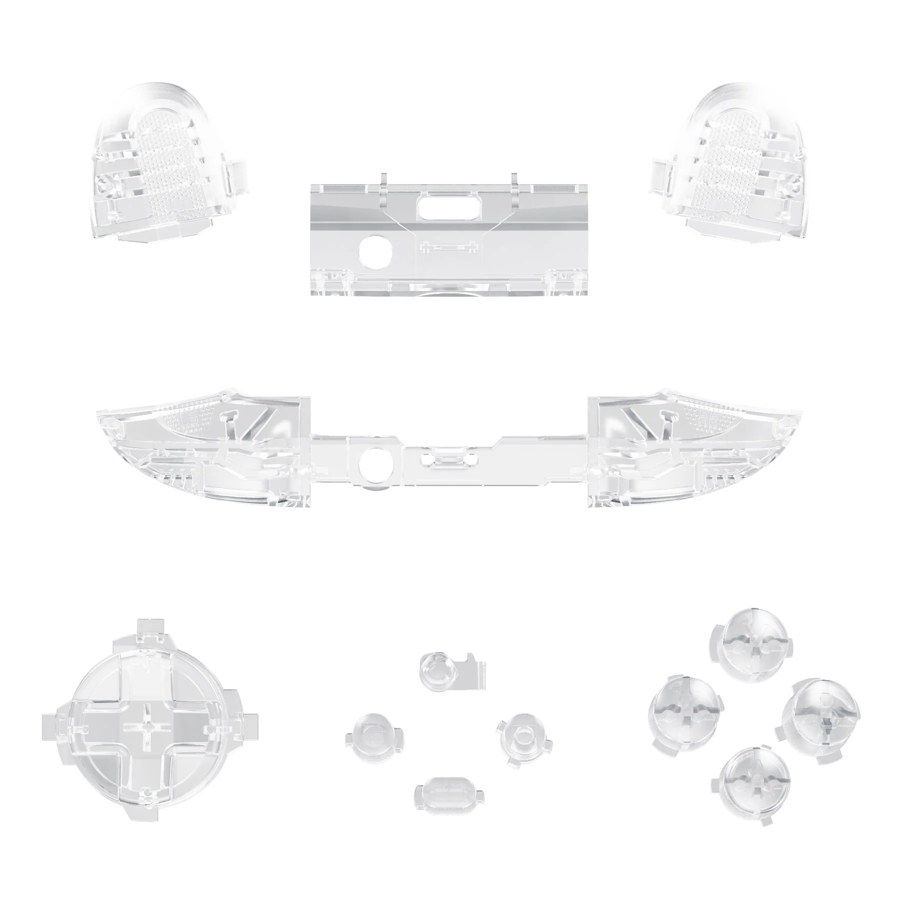 eXtremeRate Replacement Full Set Buttons for Xbox Series X & S Controller - Clear - Image 2