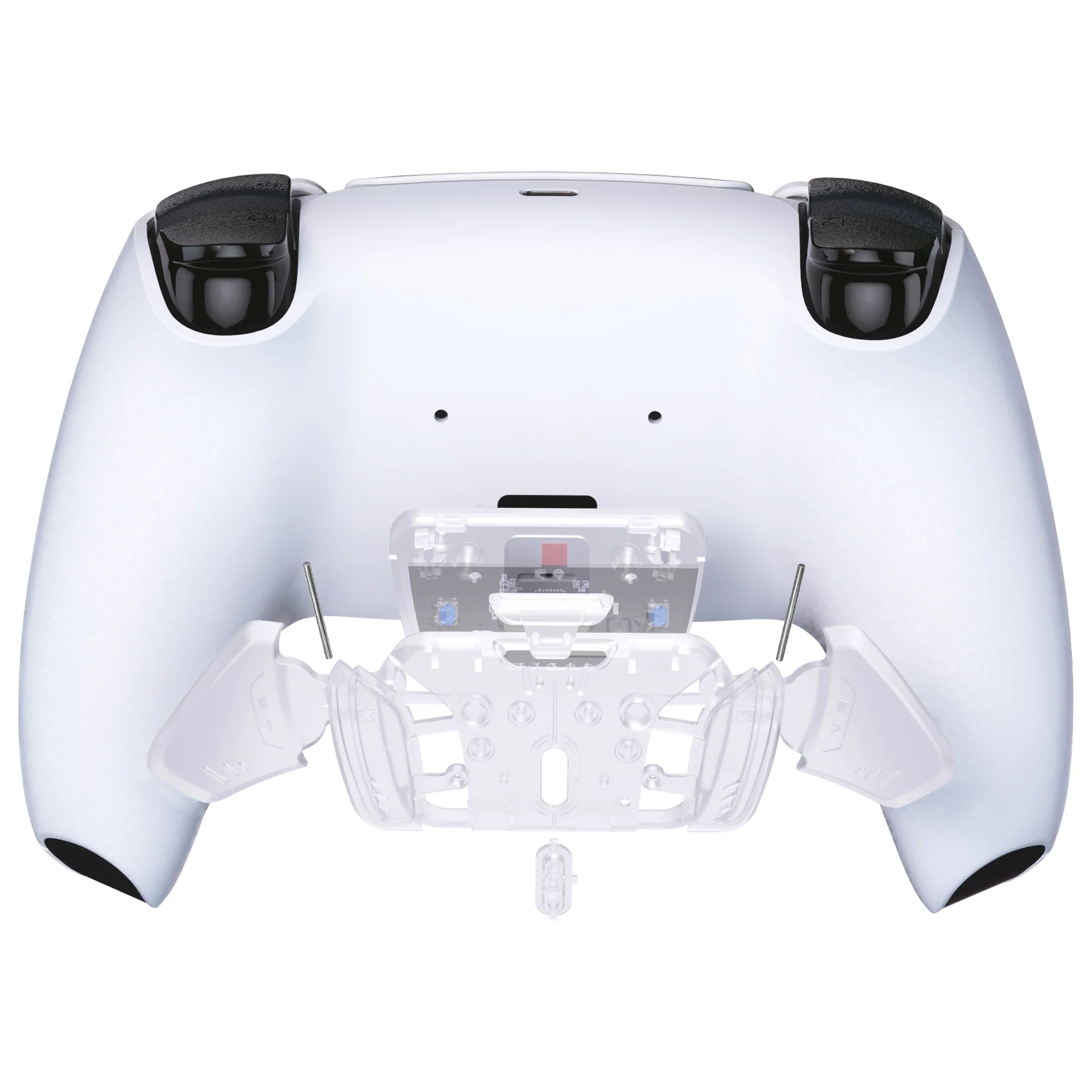 eXtremeRate Replacement Redesigned K1 K2 K3 K4 Back Buttons Housing Shell for eXtremeRate RISE4 Remap Kit, Compatible with PS5 Controller - Transparent Clear - Image 5