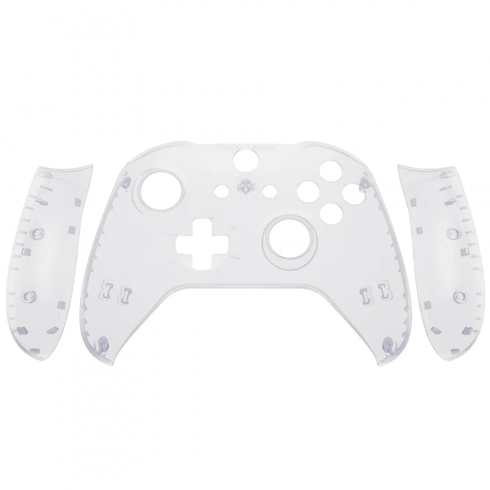 eXtremeRate Replacement Front Housing Shell with Side Rails Panel for Xbox One X & S Controller (Model 1708) - Transparent Clear - Image 10