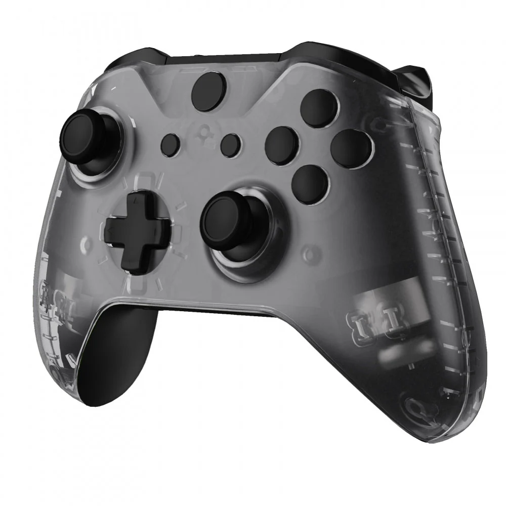 eXtremeRate Replacement Front Housing Shell with Side Rails Panel for Xbox One X & S Controller (Model 1708) - Transparent Clear - Image 6