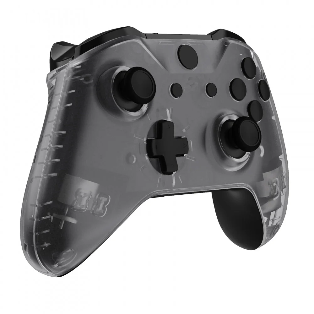 eXtremeRate Replacement Front Housing Shell with Side Rails Panel for Xbox One X & S Controller (Model 1708) - Transparent Clear - Image 7