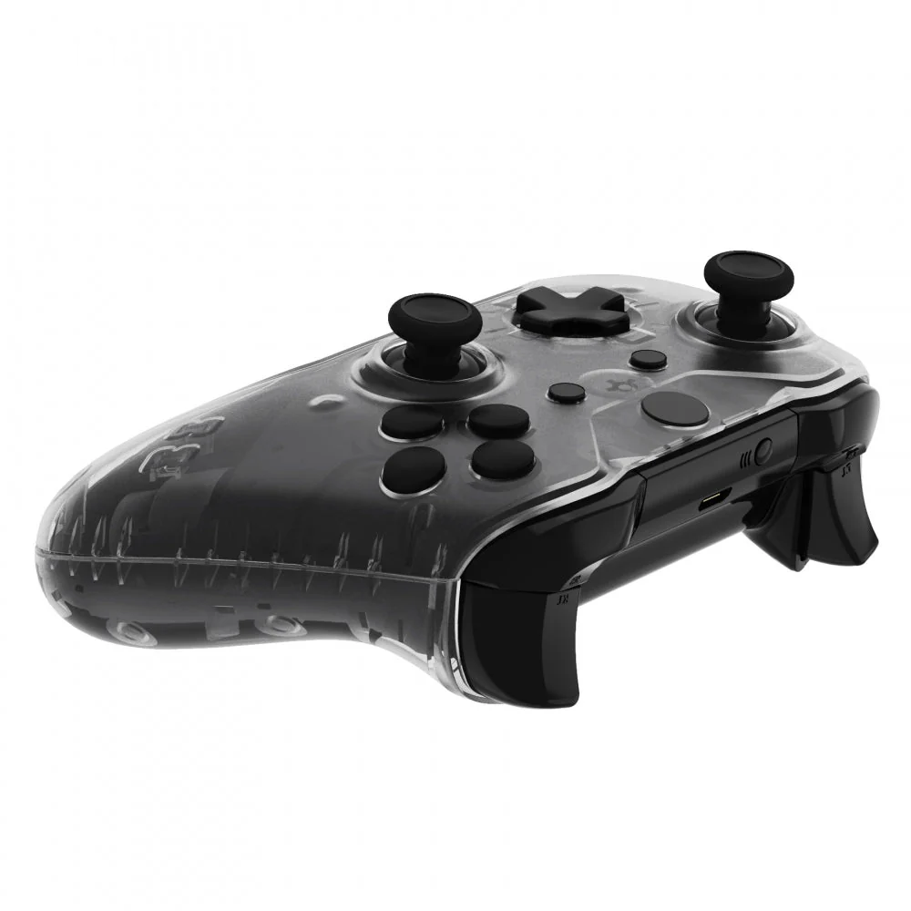 eXtremeRate Replacement Front Housing Shell with Side Rails Panel for Xbox One X & S Controller (Model 1708) - Transparent Clear - Image 8