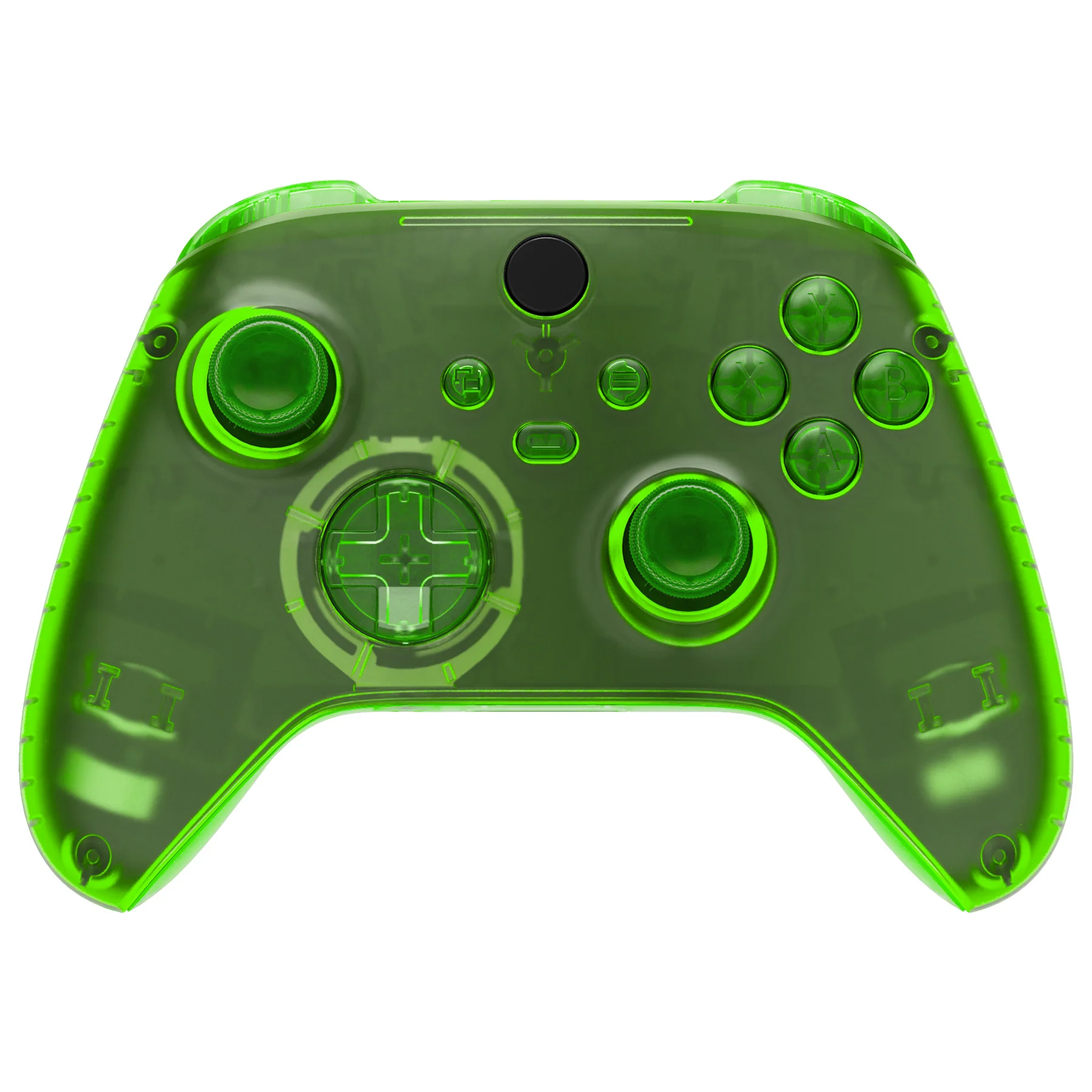 eXtremeRate Full Set Housing Shell Case with Buttons for Xbox Series X & S Controller - Transparent Green - Image 4