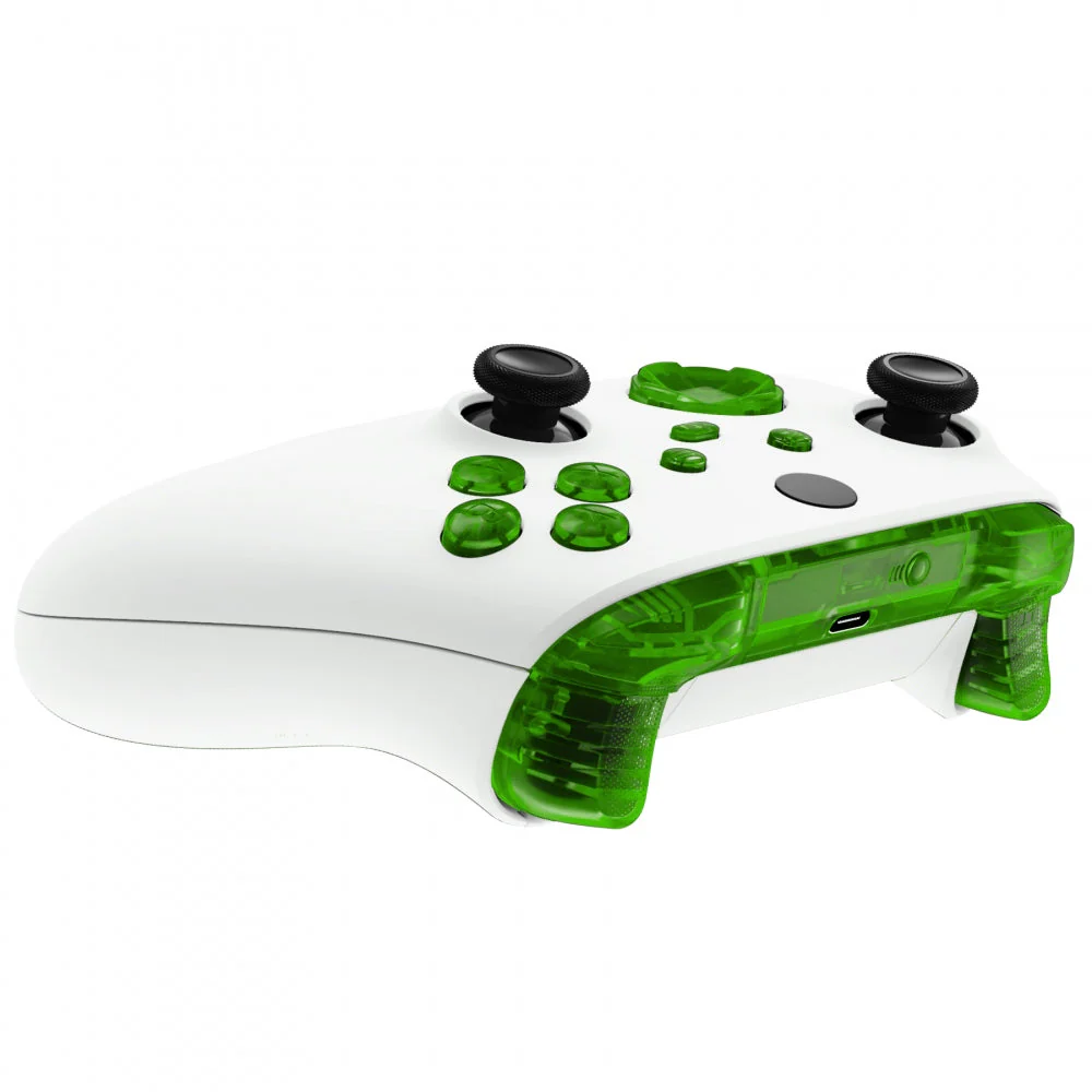 eXtremeRate Replacement Full Set Buttons for Xbox Series X & S Controller - Clear Green - Image 6