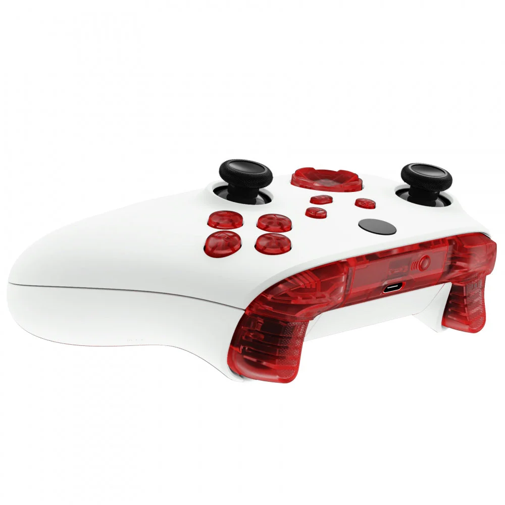eXtremeRate Replacement Full Set Buttons for Xbox Series X & S Controller - Clear Red - Image 6